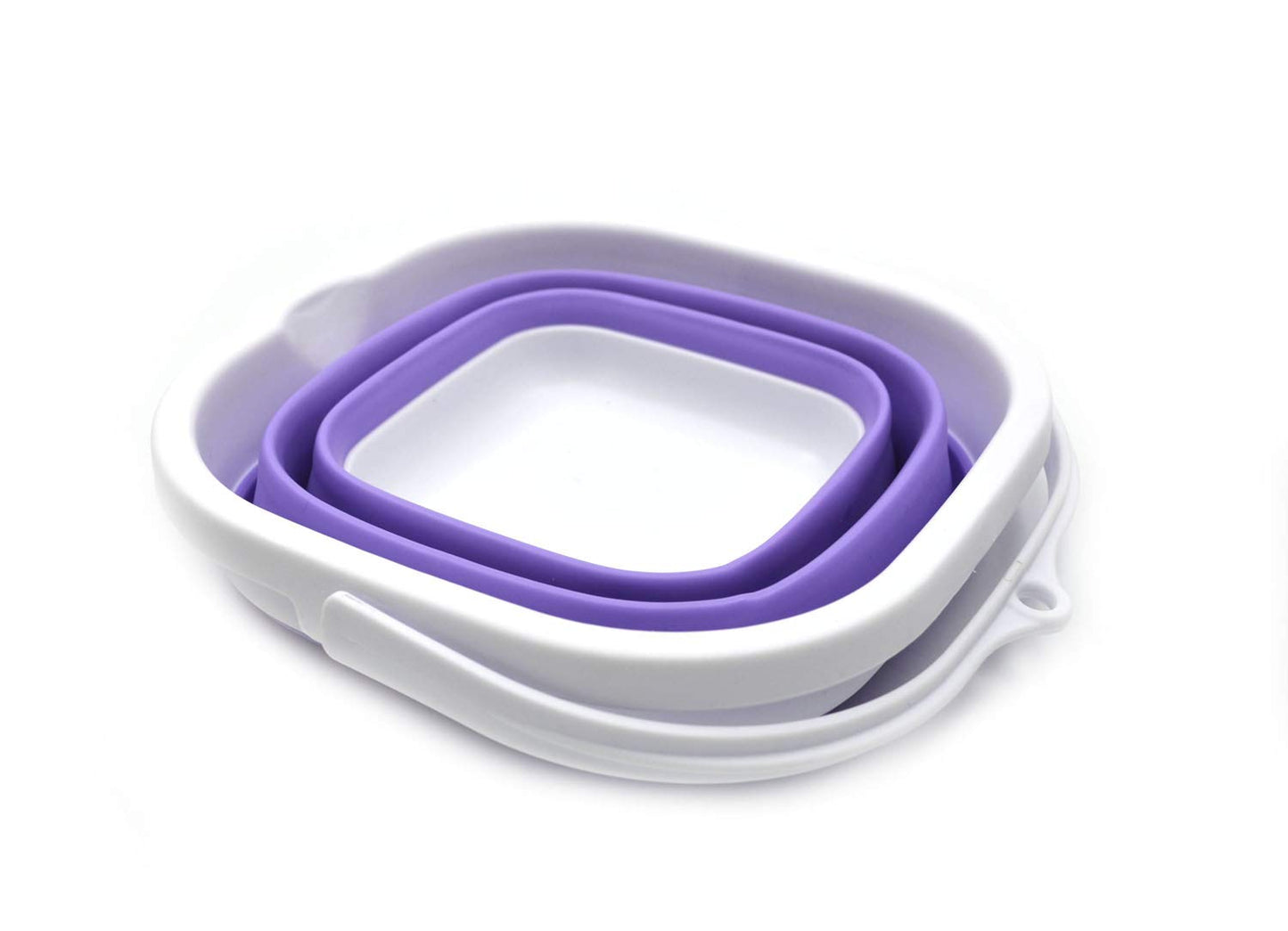 SAMMART 2.6L (0.68 Gallon) Super Mini Sqare Collapsible Plastic Bucket - Foldable Square Tub - Portable Fishing Water Pail - Space Saving Outdoor Waterpot