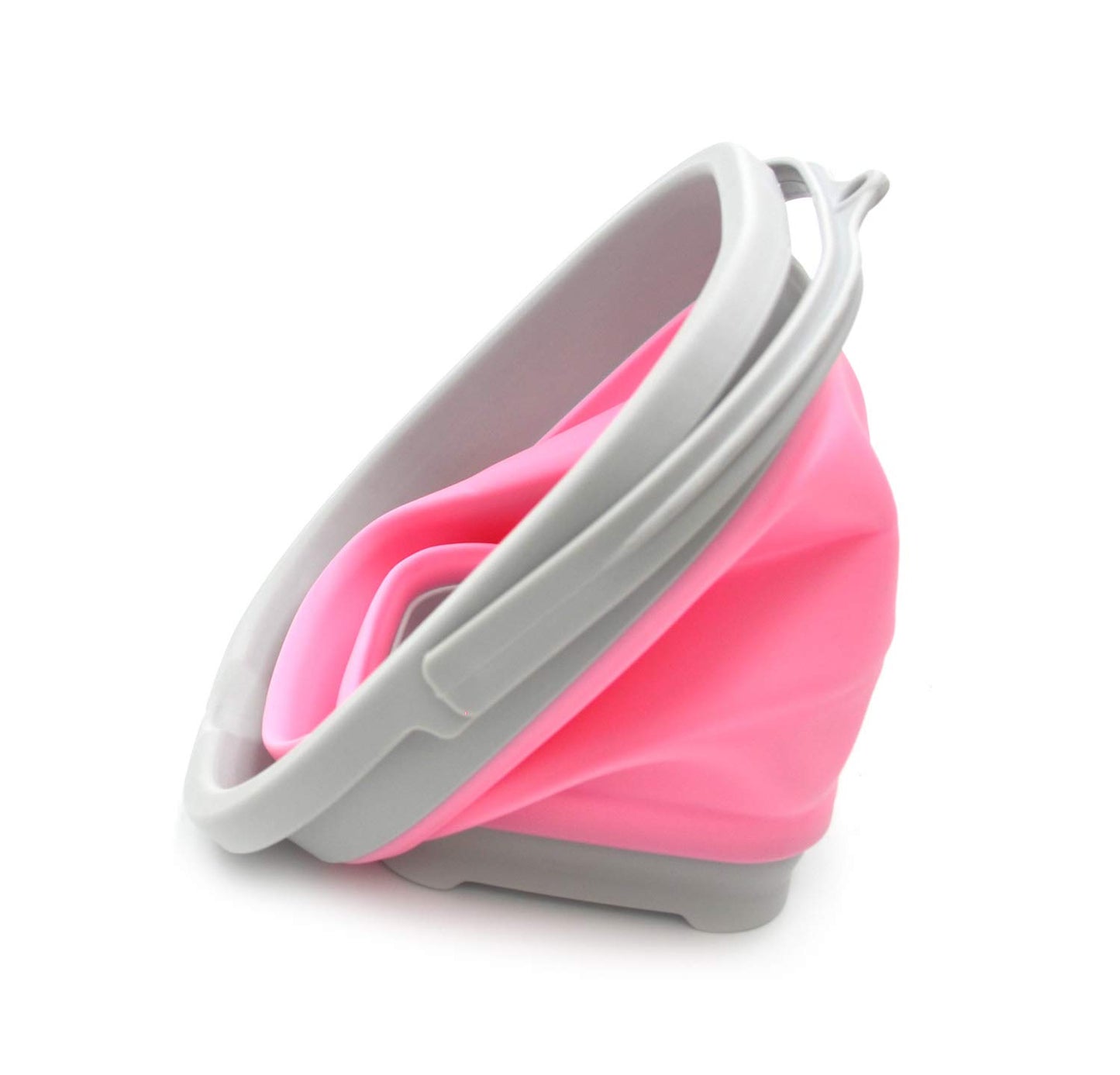 SAMMART 2.6L (0.68 Gallon) Super Mini Sqare Collapsible Plastic Bucket - Foldable Square Tub - Portable Fishing Water Pail - Space Saving Outdoor Waterpot