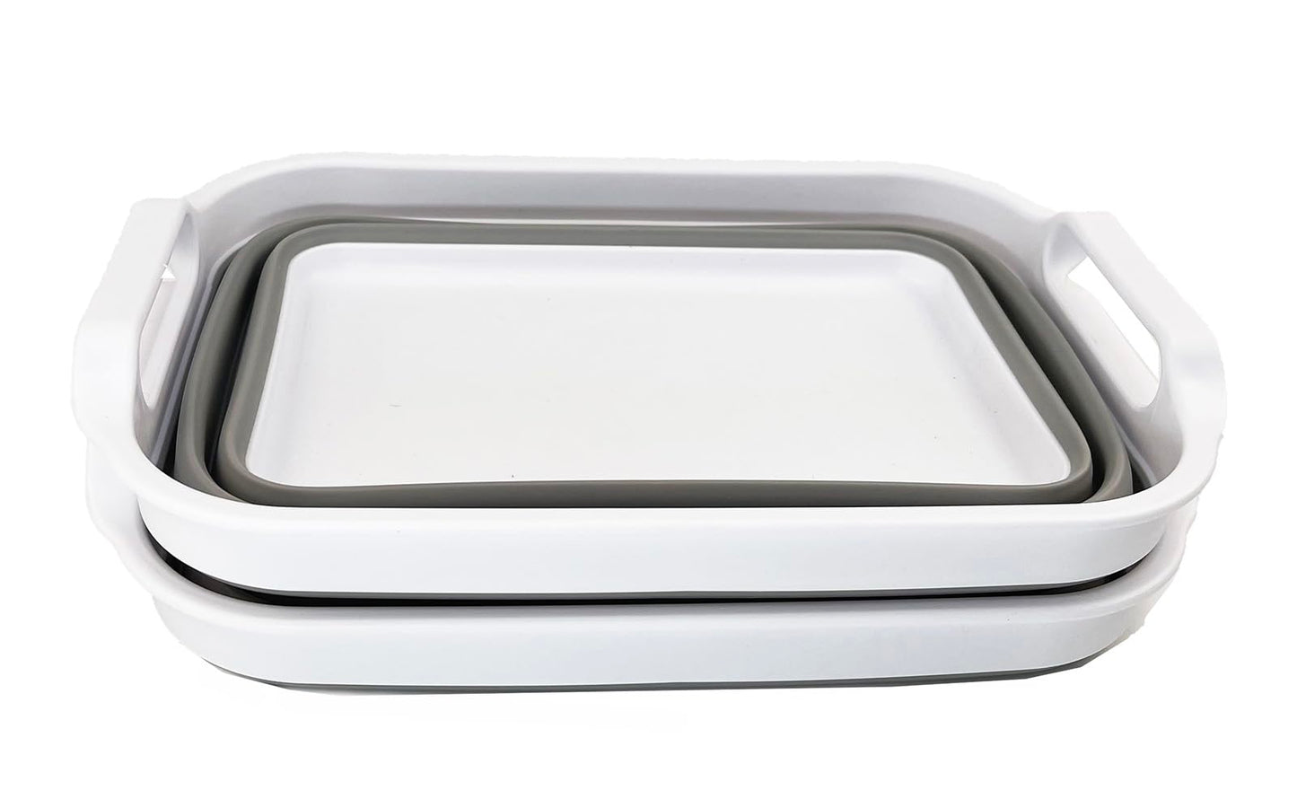 SAMMART Collapsible Tub - Foldable Dish Tub - Portable Washing Basin - Space Saving Plastic Washtub