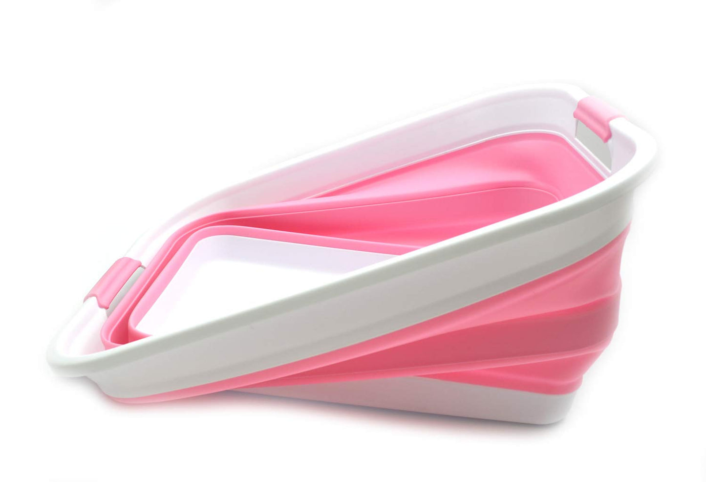 SAMMART 42L (11 Gallon) Collapsible Plastic Laundry Basket-Foldable Pop Up Storage Container/Organizer-Portable Washing Tub-Space Saving Basket, Water Capacity 34L(9 Gallon)