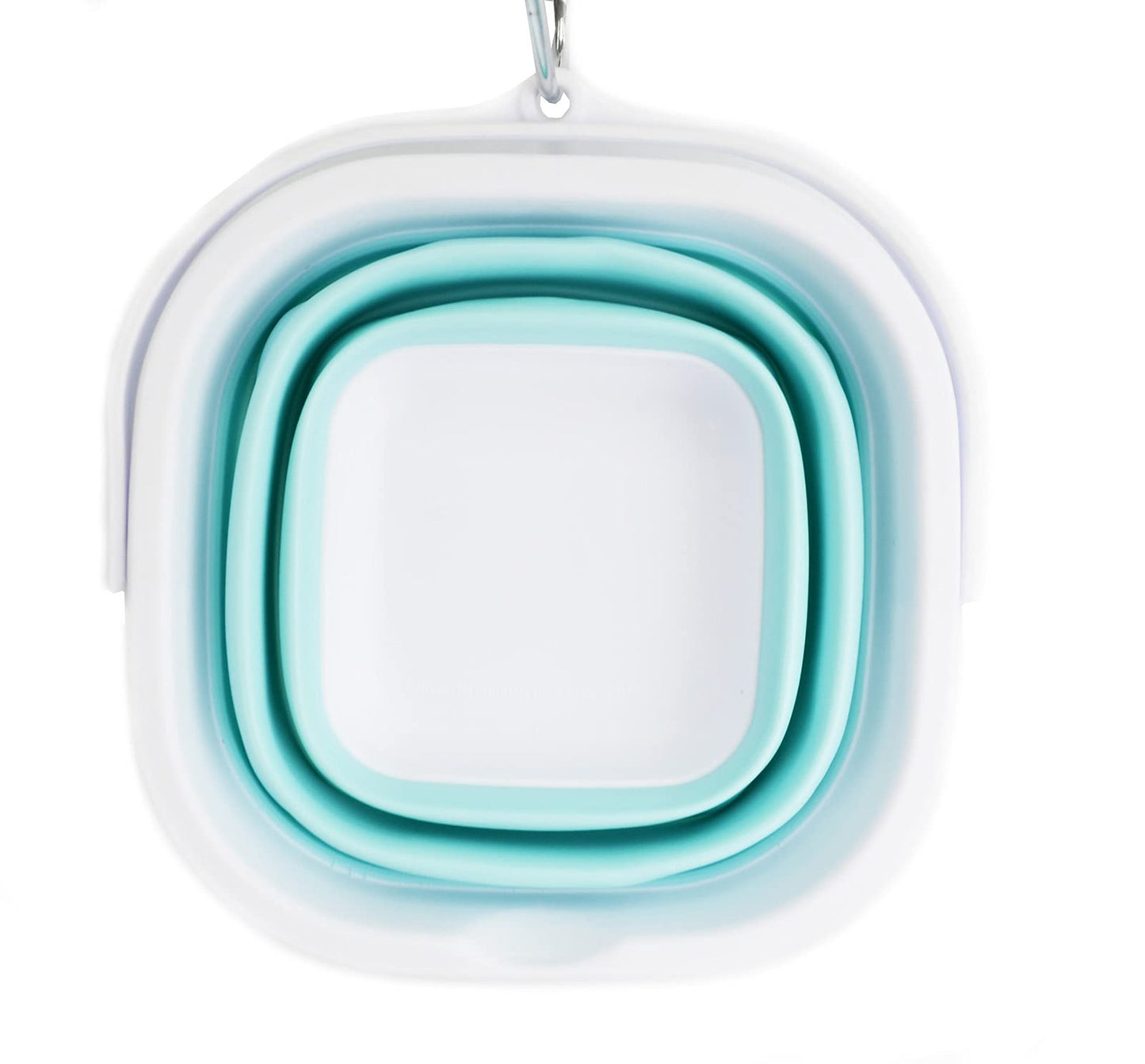 SAMMART 2.6L (0.68 Gallon) Super Mini Sqare Collapsible Plastic Bucket - Foldable Square Tub - Portable Fishing Water Pail - Space Saving Outdoor Waterpot