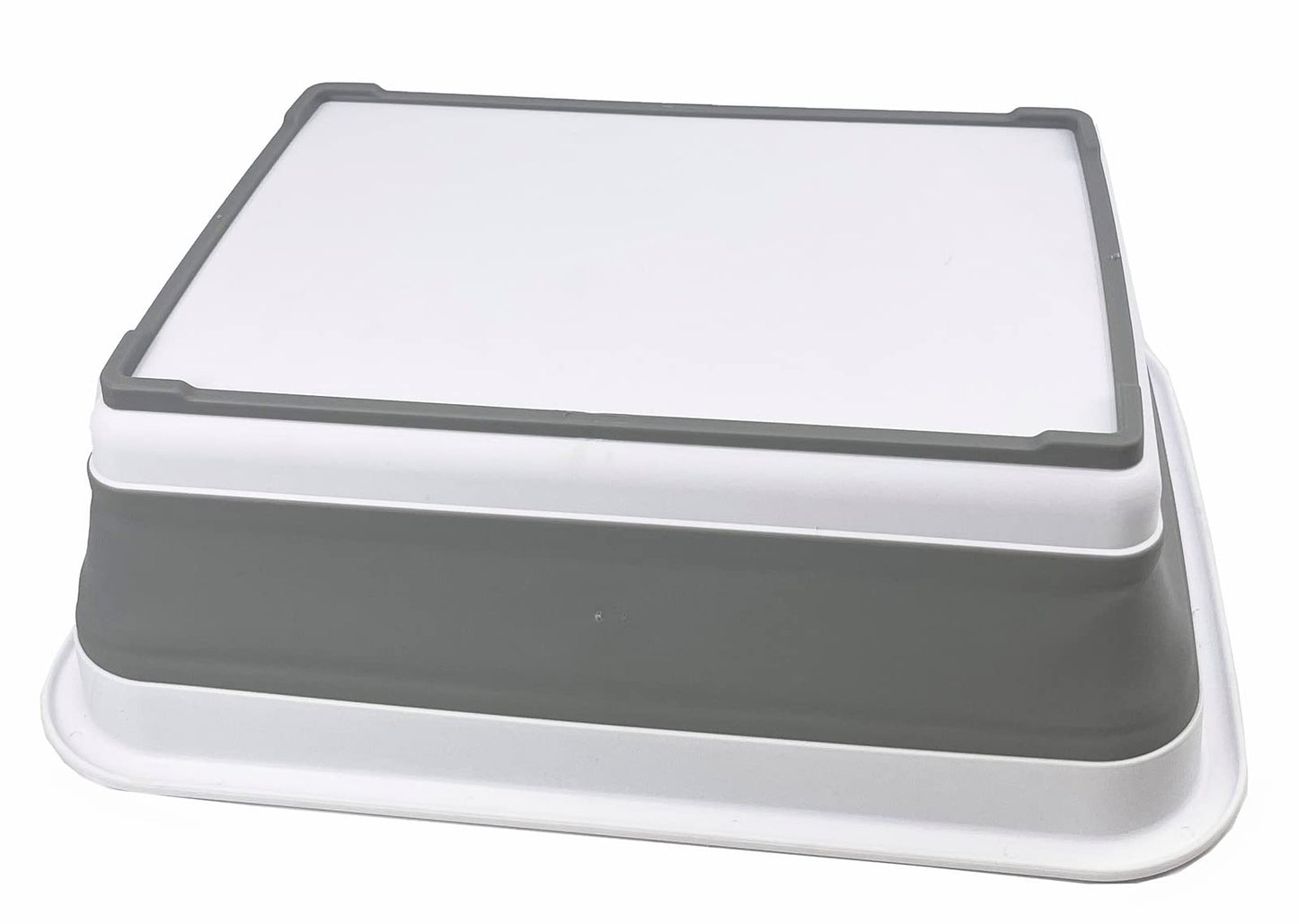 Collpasible Tub (8L Collapsible Rectangular Tub (White/Grey))