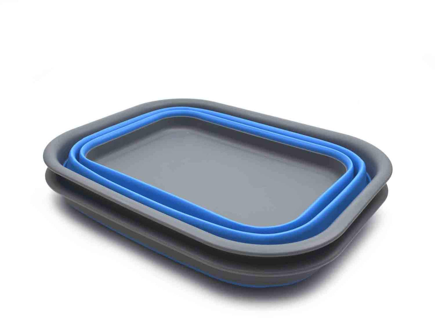 SAMMART Set of 2-15 L (3.96 Gallon) Collapsible Tub - Portable Outdoor Picnic Basket/Crater - Foldable Washing Tub - Space Saving Storage Container