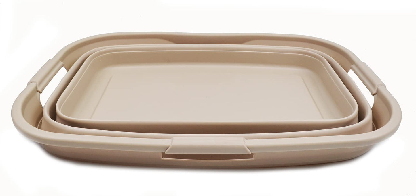 SAMMART 44L (11.6 gallon) Collapsible Plastic Laundry Basket - Foldable Pop Up Storage Container/Organizer - Portable Washing Tub - Space Saving Hamper/Basket, Water Capacity: 35L (9.2 gallon)