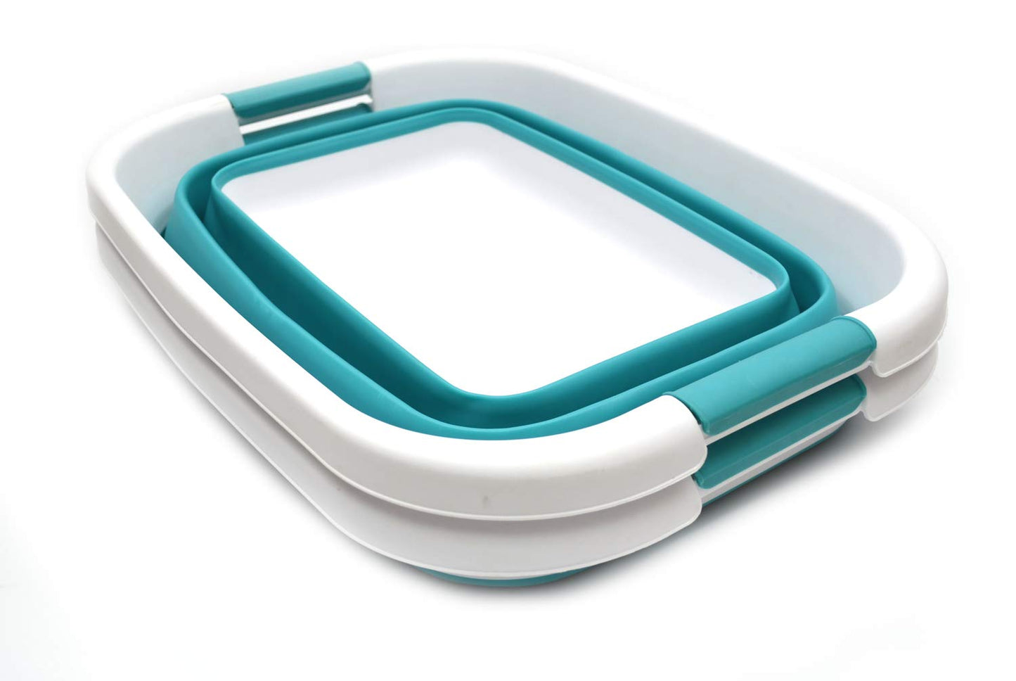 SAMMART Set of 2-21L(5.5 gallon) Collapsible Laundry Basket/Tub-Foldable Storage Container-Portable Washing Bin - Space Saving Hamper, Water capacity: 17L (4.4 gallon)