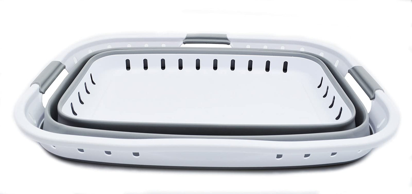 SAMMART 44L (11.62 gallon) Collapsible Plastic Laundry Basket - Foldable Pop Up Storage Container/Organizer - Portable Washing Tub - Space Saving Hamper/Basket