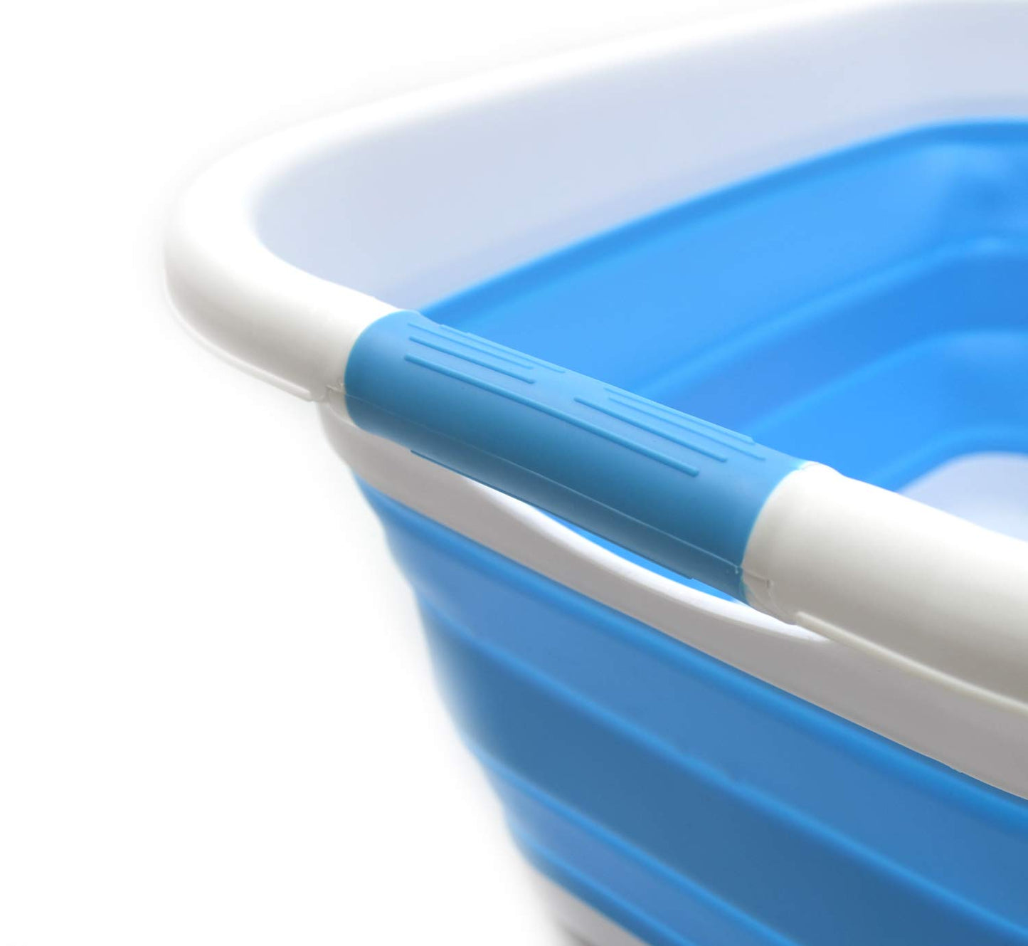 SAMMART 31L (8.1 gallon) Collapsible Plastic Laundry Basket-Pop Up Storage Container - Portable Washing Tub - Space Saving Hamper/Basket, Water capacity: 23L (6 gallon)