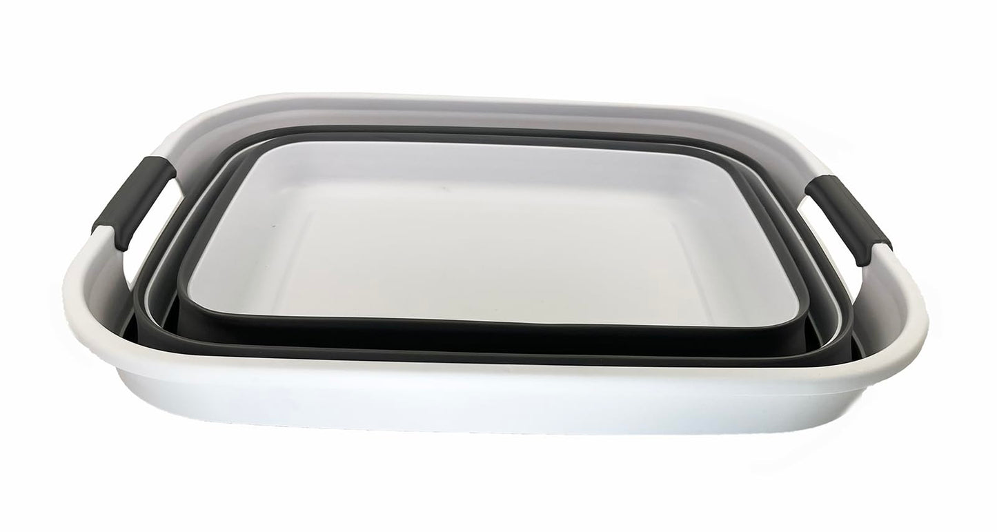 SAMMART 27L (7.1 Gallons) Collapsible Plastic Laundry Basket with Handle-Foldable Pop Up Storage Basket with handle