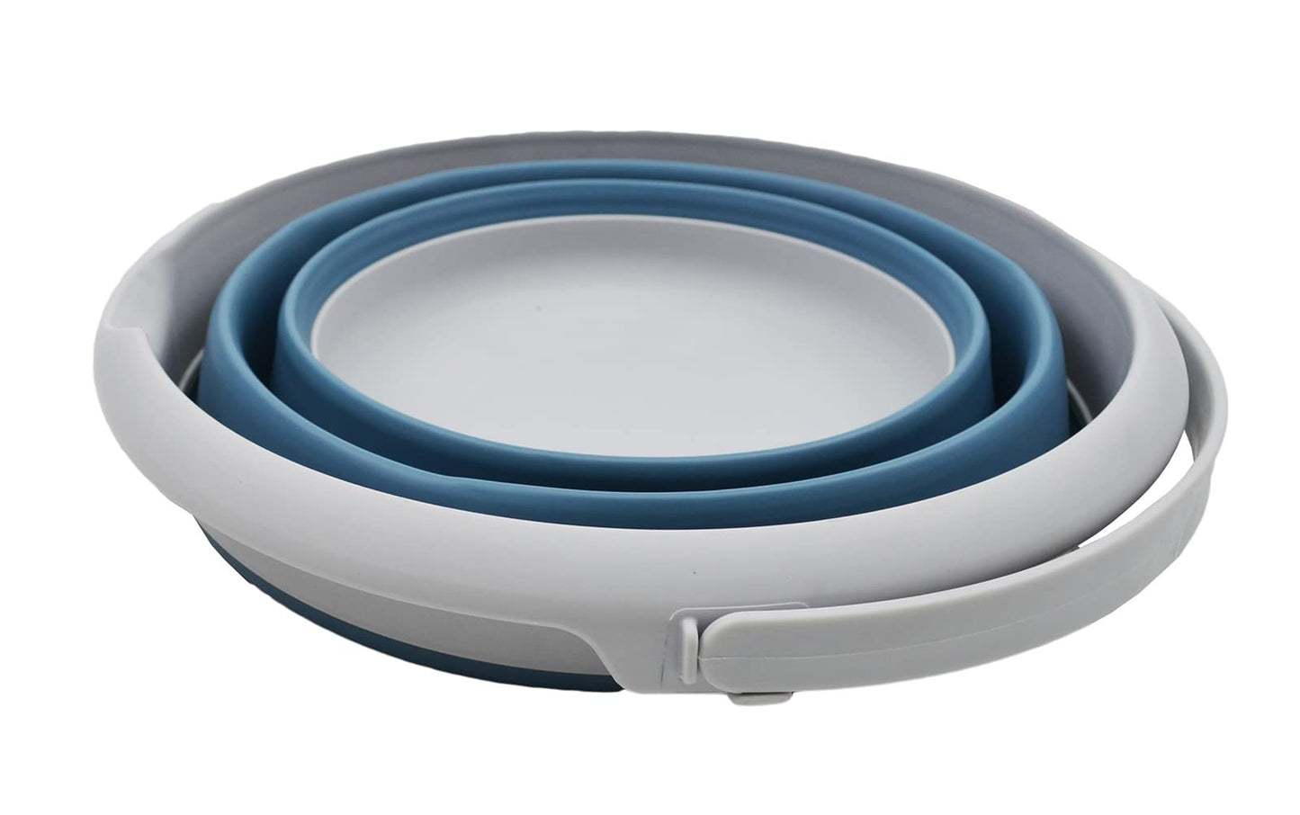 SAMMART 8.5L (2.2 Gallon) Collapsible Plastic Bucket - Foldable Round Tub - Portable Fishing Water Pail - Space Saving Outdoor Waterpot. Size 31cm Dia