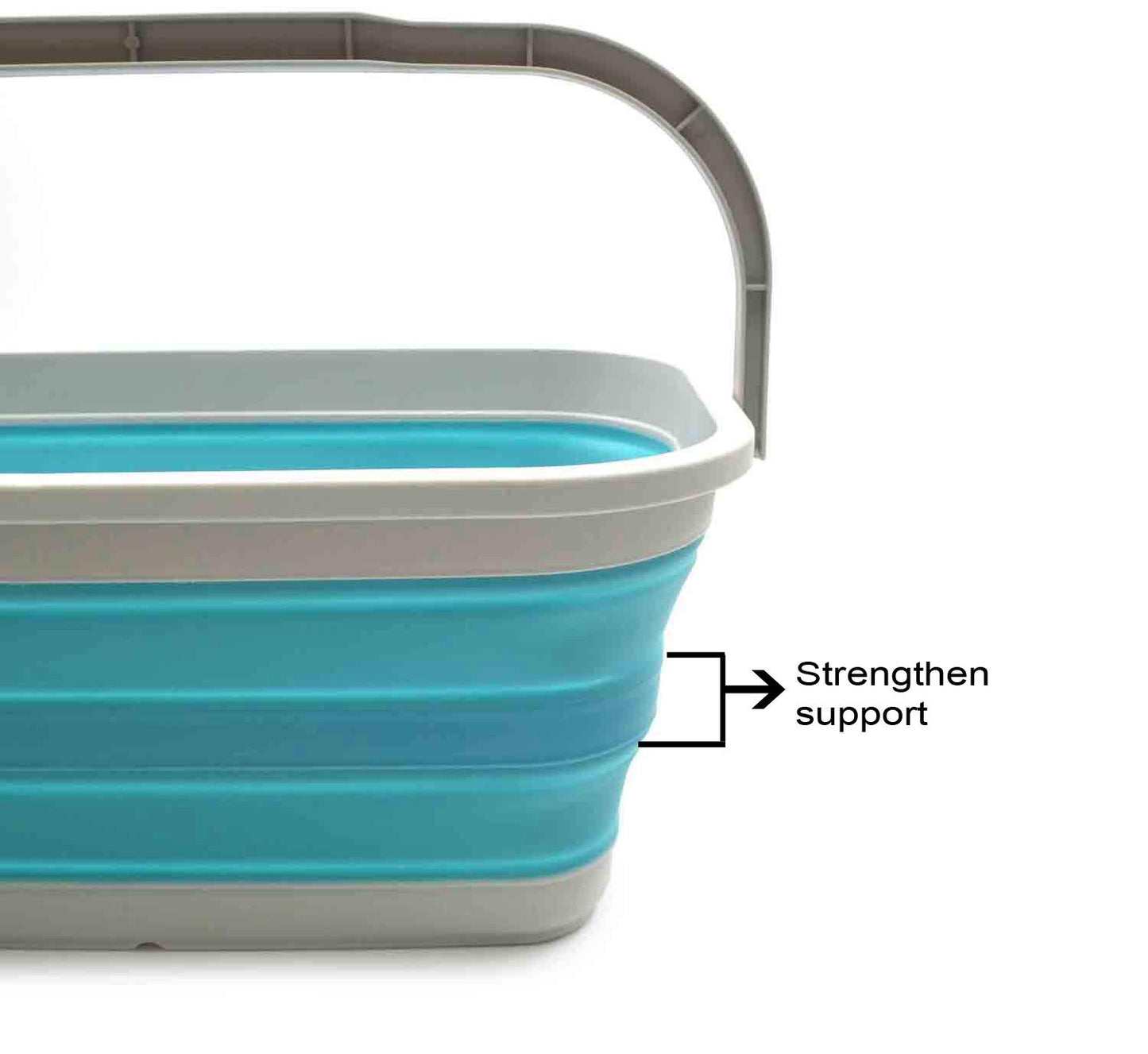 SAMMART 11.6L (3.06 Gallon) Collapsible Rectangular Handy Basket/Bucket