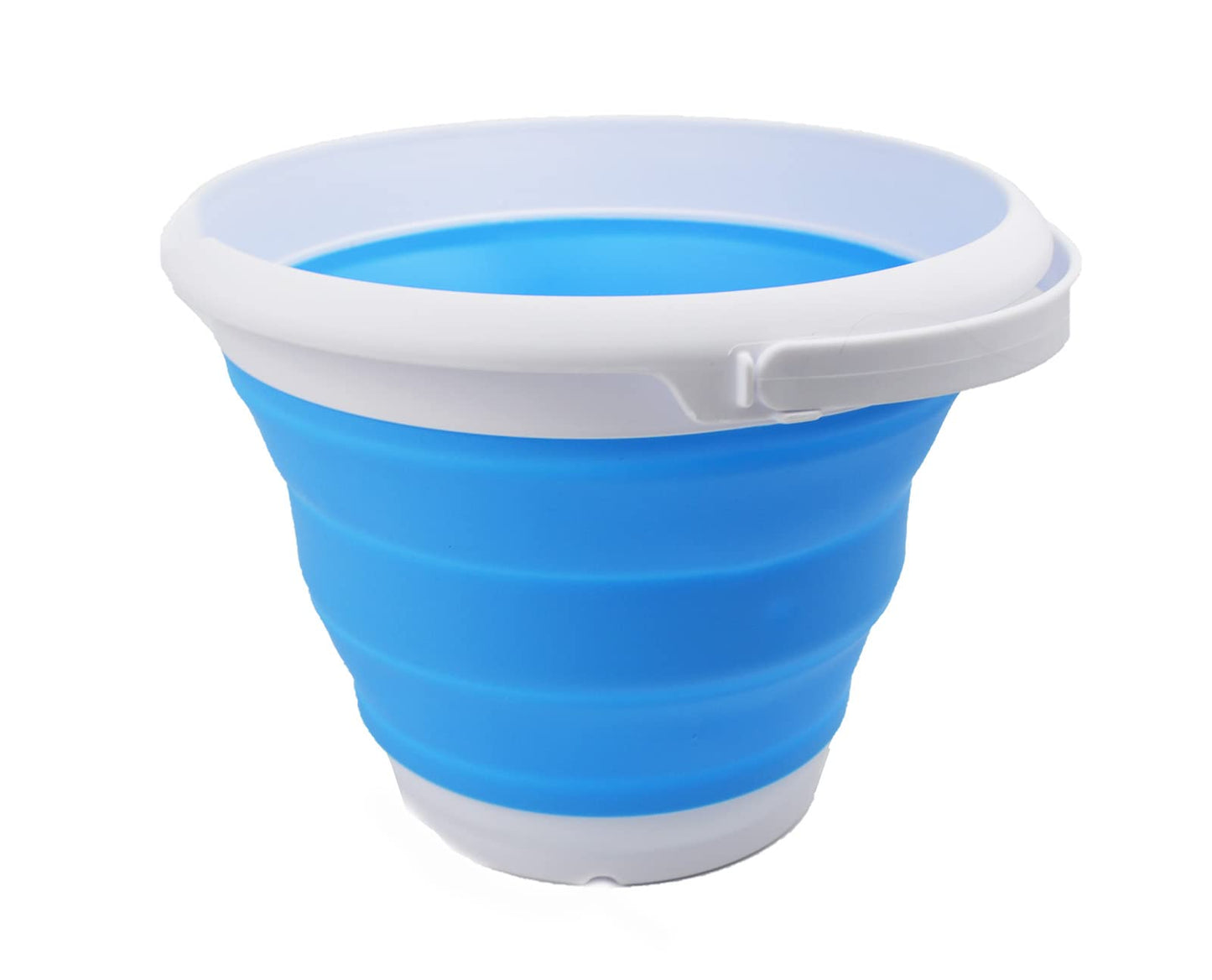 SAMMART 8.5L (2.2 Gallon) Collapsible Plastic Bucket - Foldable Round Tub - Portable Fishing Water Pail - Space Saving Outdoor Waterpot. Size 31cm Dia