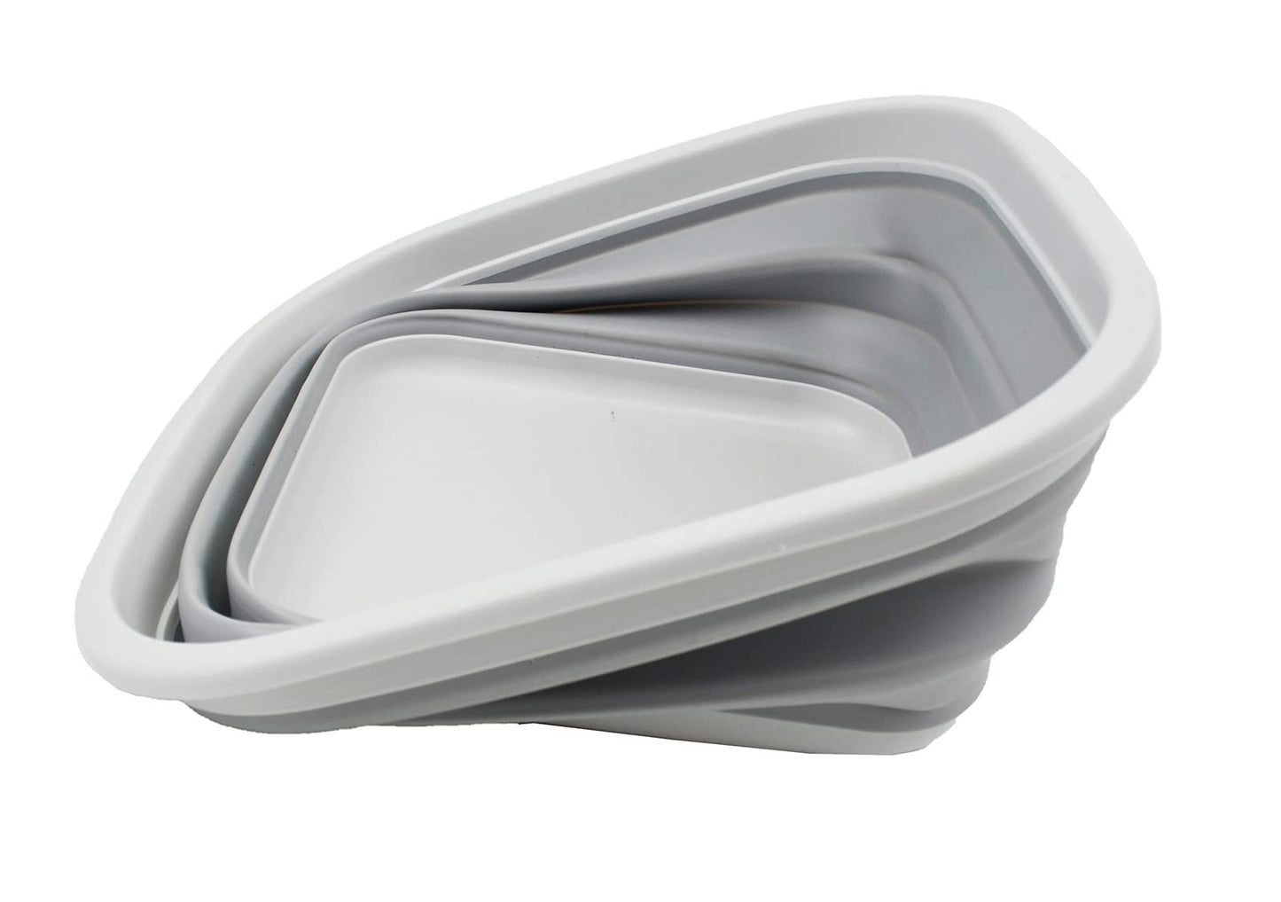 SAMMART Collapsible Tub - Portable/Space Saving Plastic Tub (Grey (5.5L Tub))