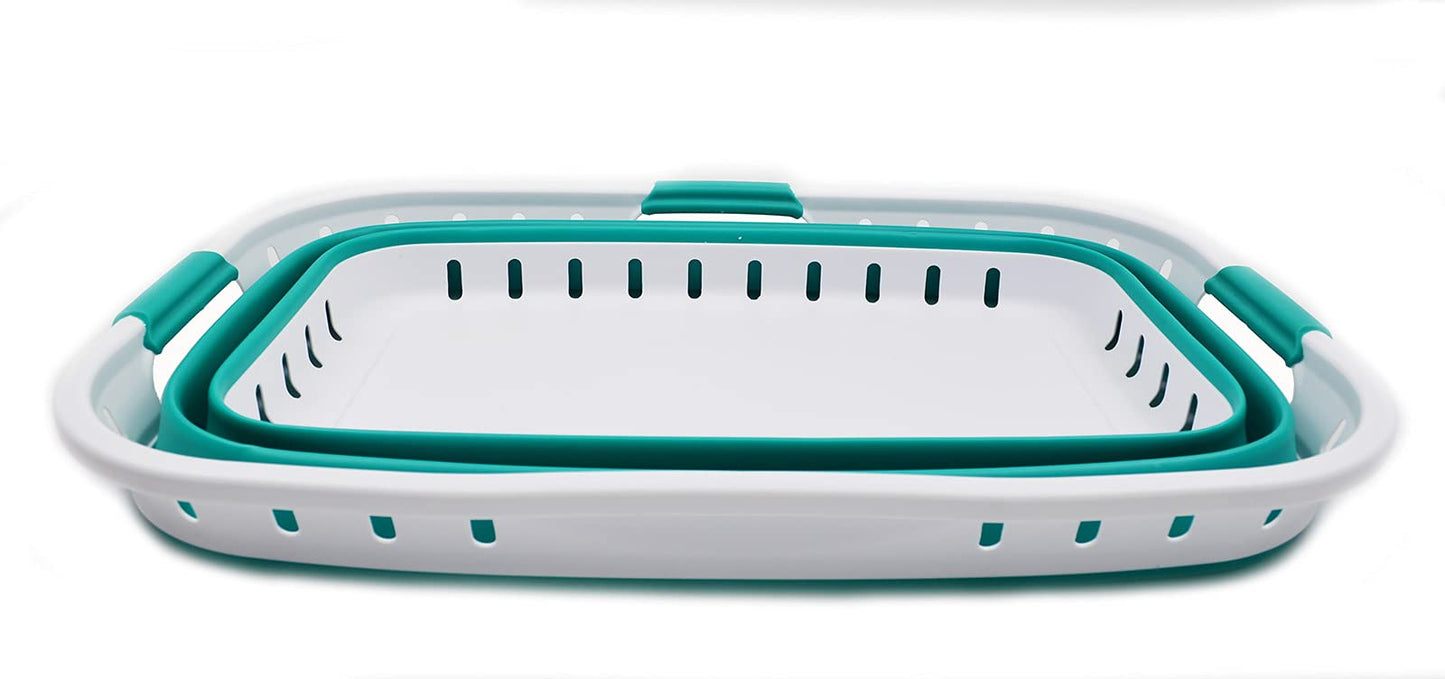 SAMMART 44L (11.62 gallon) Collapsible Plastic Laundry Basket - Foldable Pop Up Storage Container/Organizer - Portable Washing Tub - Space Saving Hamper/Basket