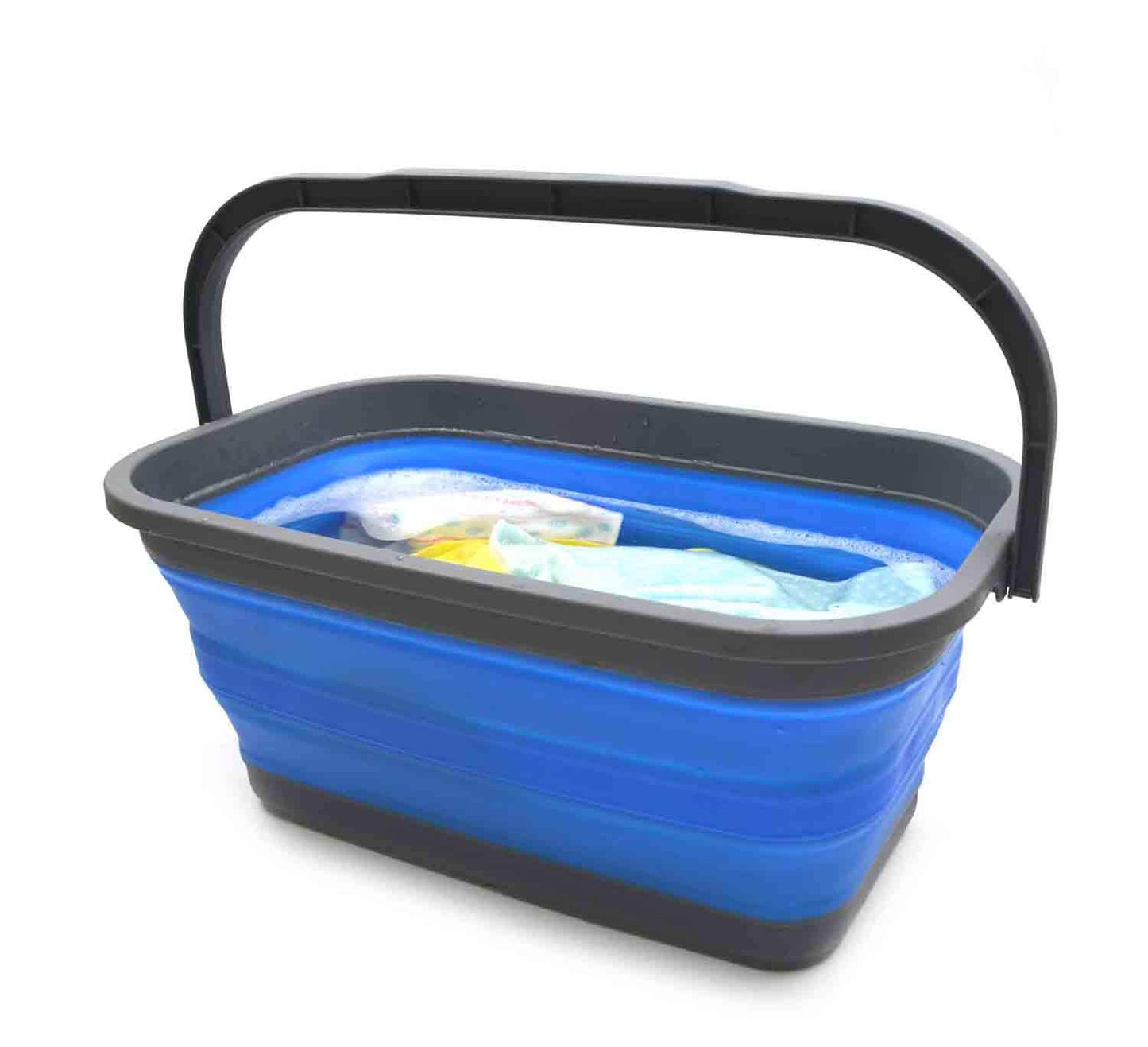 SAMMART 11.6L (3.06 Gallon) Collapsible Rectangular Handy Basket/Bucket