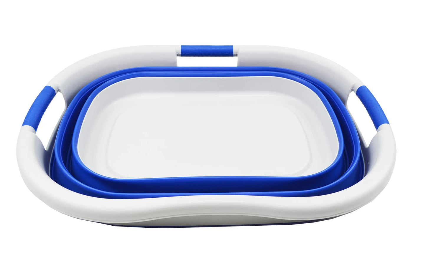 SAMMART 40L (10.5 gallon) Collapsible Plastic Laundry Basket - Foldable Pop Up Storage Container/Organizer - Portable Washing Tub - Space Saving Hamper/Basket