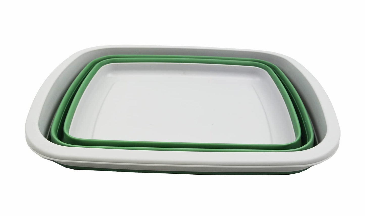 SAMMART 10L (2.6 Gallon) Collapsible Tub-Foldable Dish Tub-Portable Washing Basin-Space Saving Plastic Washtub