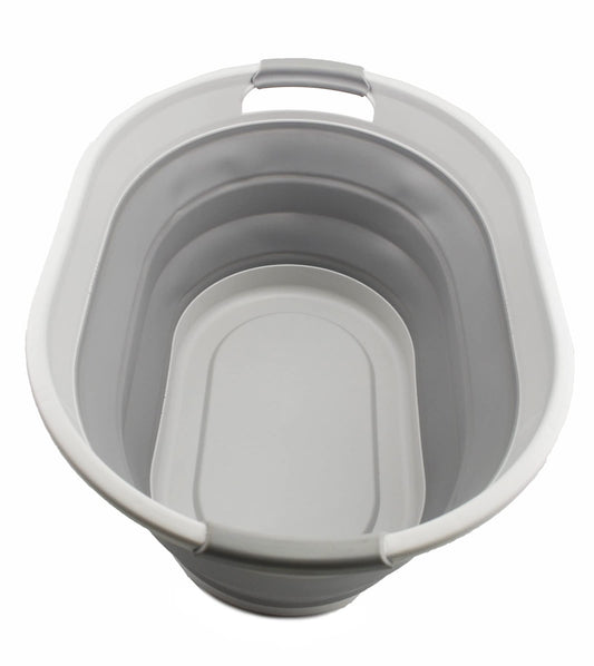 SAMMART Collpasible Laundry Basket (28L Collapsible Laundry Basket (Grey))