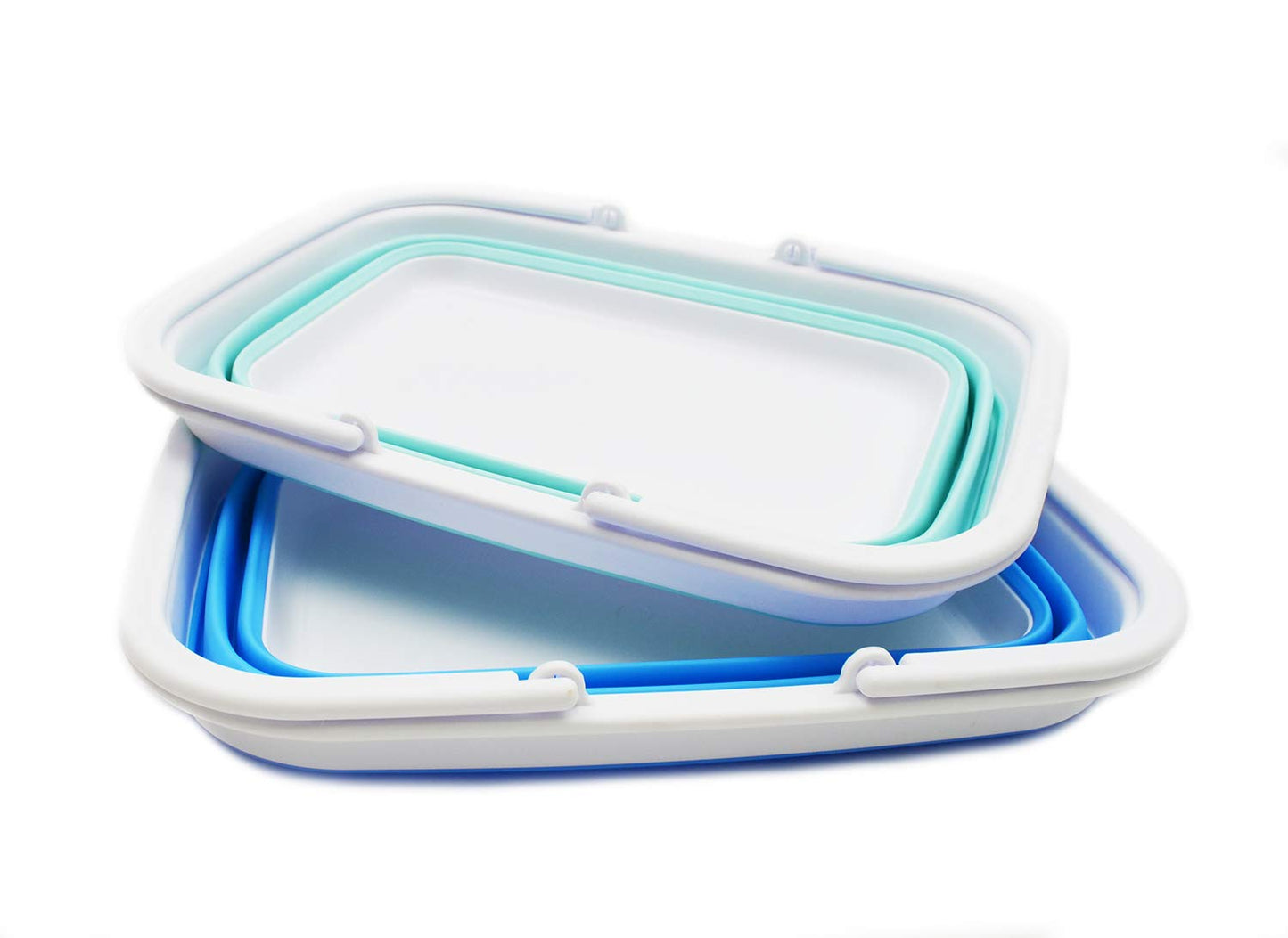 SAMMART SAMMART 9.2L (2.37Gallon) Collapsible Tub with Handle - Portable Outdoor Picnic Basket/Crater - Foldable Shopping Bag - Space Saving Storage Container