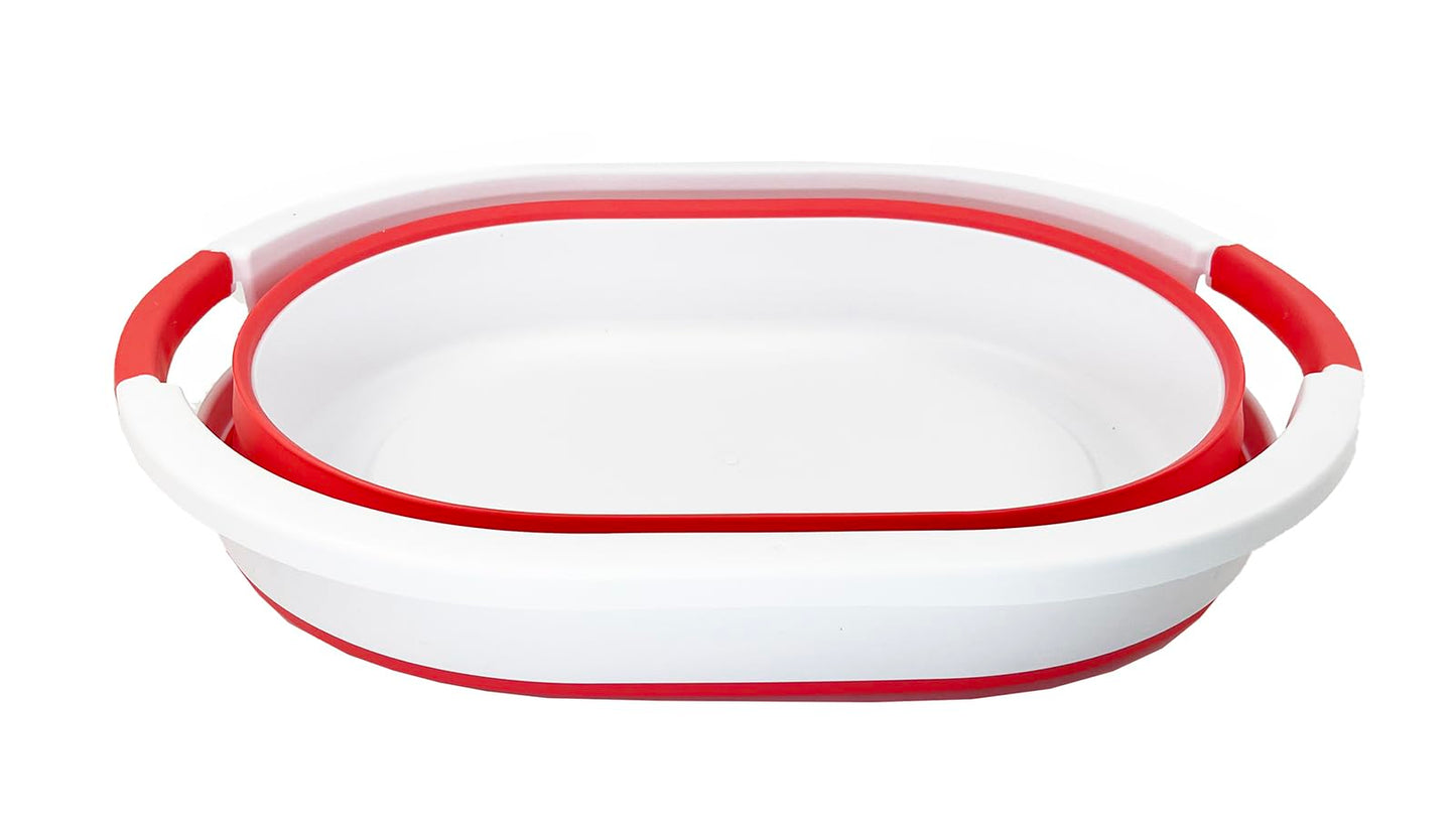 SAMMART 23L (6 gallon) Collapsible Plastic Laundry Basket - Foldable Pop Up Storage Container/Organizer - Portable Washing Tub - Space Saving Hamper/Basket