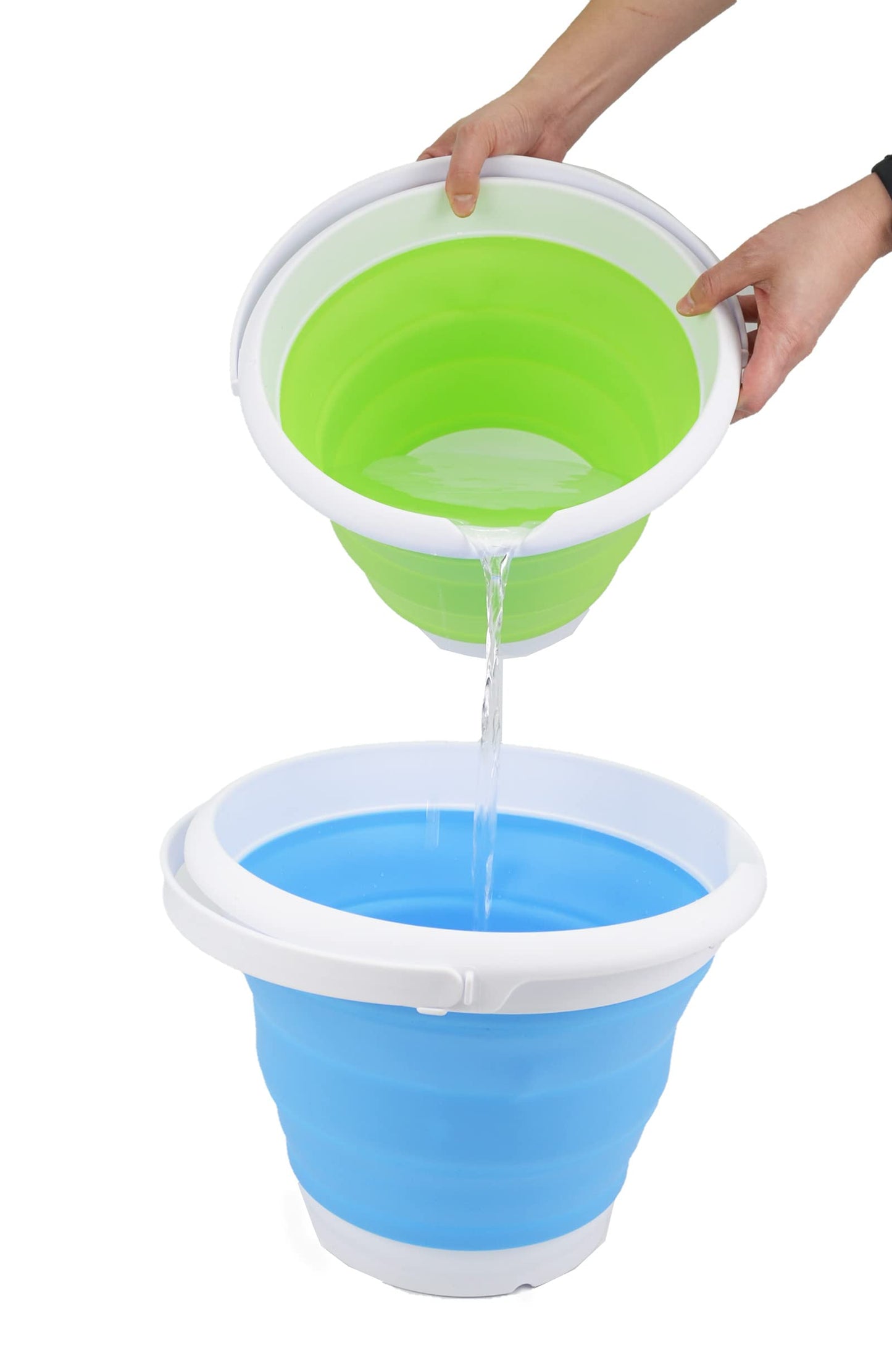 SAMMART 8.5L (2.2 Gallon) Collapsible Plastic Bucket - Foldable Round Tub - Portable Fishing Water Pail - Space Saving Outdoor Waterpot. Size 31cm Dia