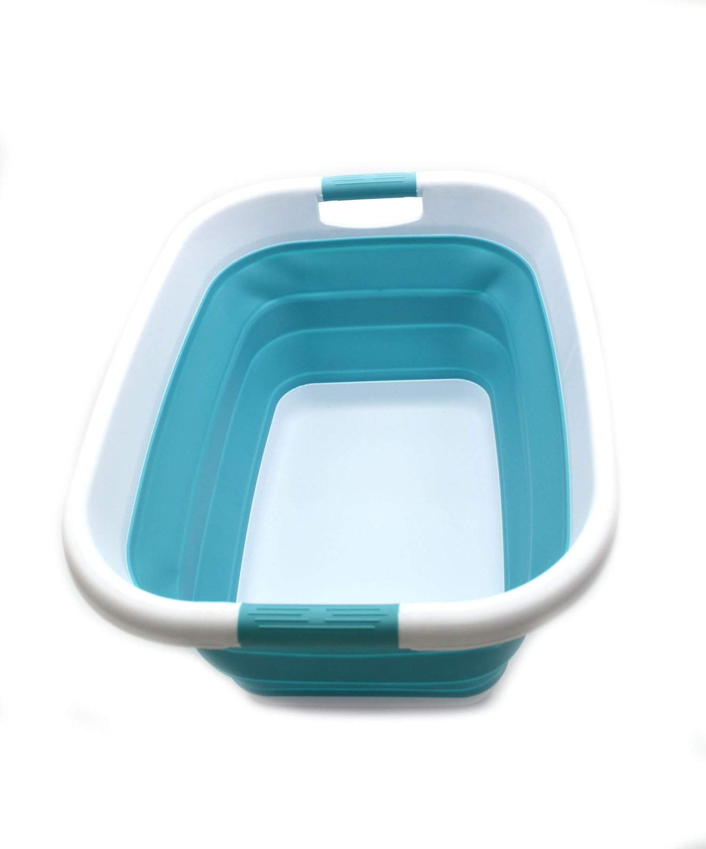 SAMMART 31L (8.1 gallon) Collapsible Plastic Laundry Basket-Pop Up Storage Container - Portable Washing Tub - Space Saving Hamper/Basket, Water capacity: 23L (6 gallon)