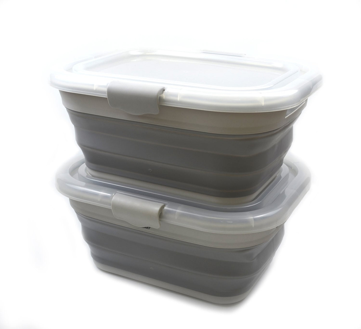 SAMMART 19.5L Set of 2 Collapsible Laundry Basket with Lid - Foldable Pop Up Storage Container/Organizer - Portable Washing Tub - Space Saving Hamper/Basket with Lid