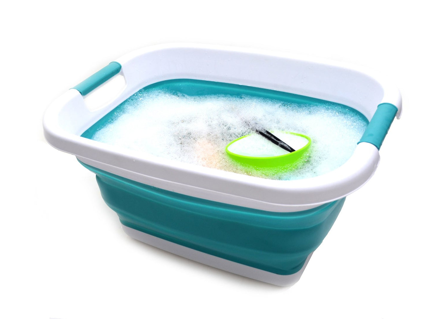 SAMMART Set of 2-21L(5.5 gallon) Collapsible Laundry Basket/Tub-Foldable Storage Container-Portable Washing Bin - Space Saving Hamper, Water capacity: 17L (4.4 gallon)