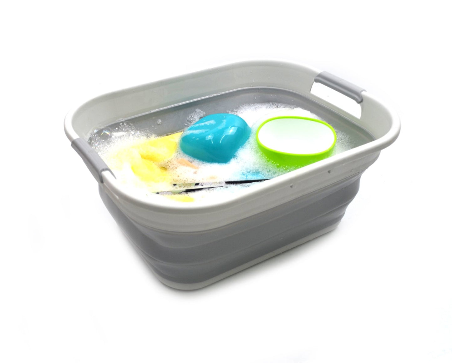 SAMMART 19.5L (5.15 Gallon) Collapsible Plastic Laundry Basket - Foldable Pop Up Storage Container/Organizer - Portable Washing Tub - Space Saving Hamper/Basket