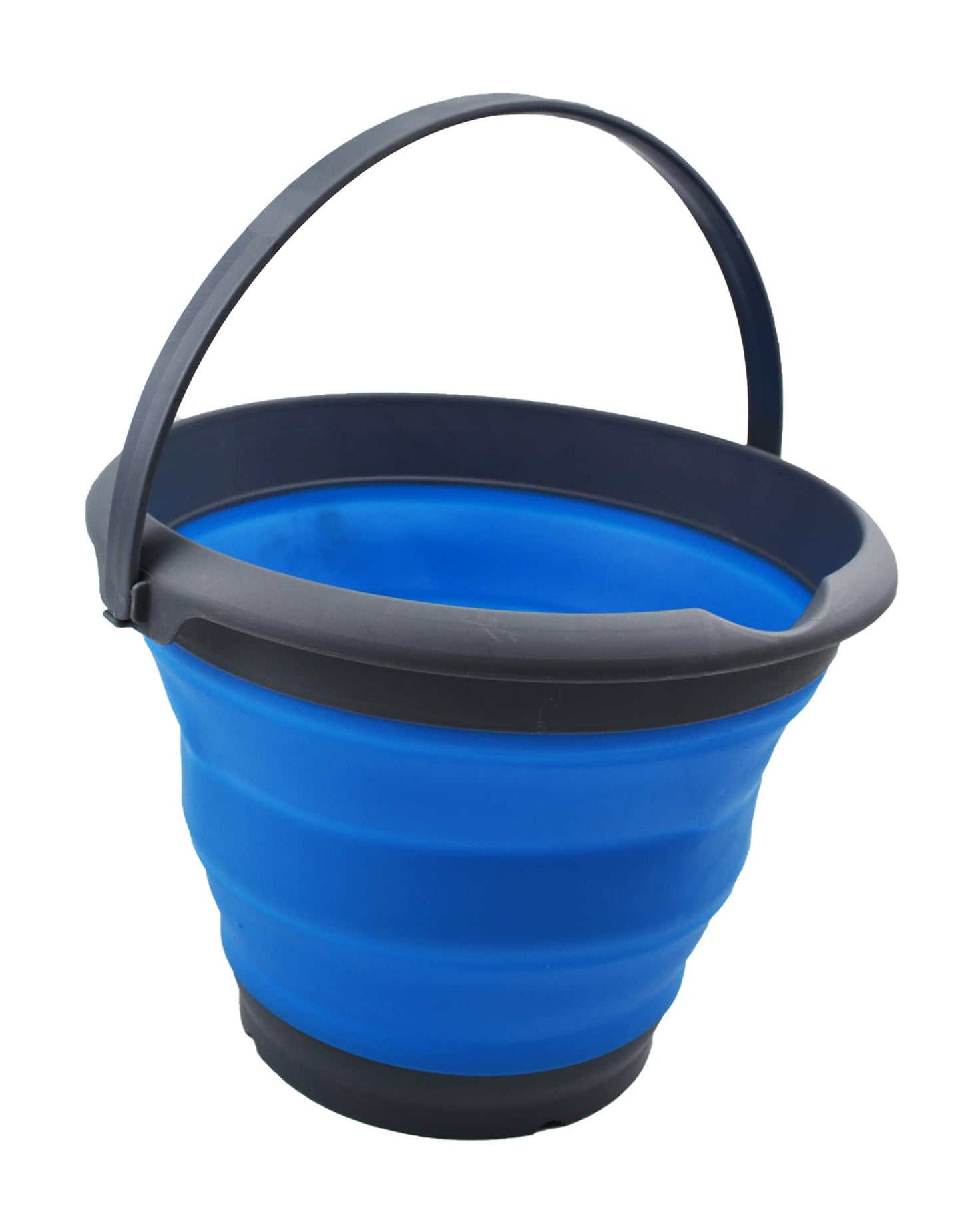 SAMMART 8.5L (2.2 Gallon) Collapsible Plastic Bucket - Foldable Round Tub - Portable Fishing Water Pail - Space Saving Outdoor Waterpot. Size 31cm Dia