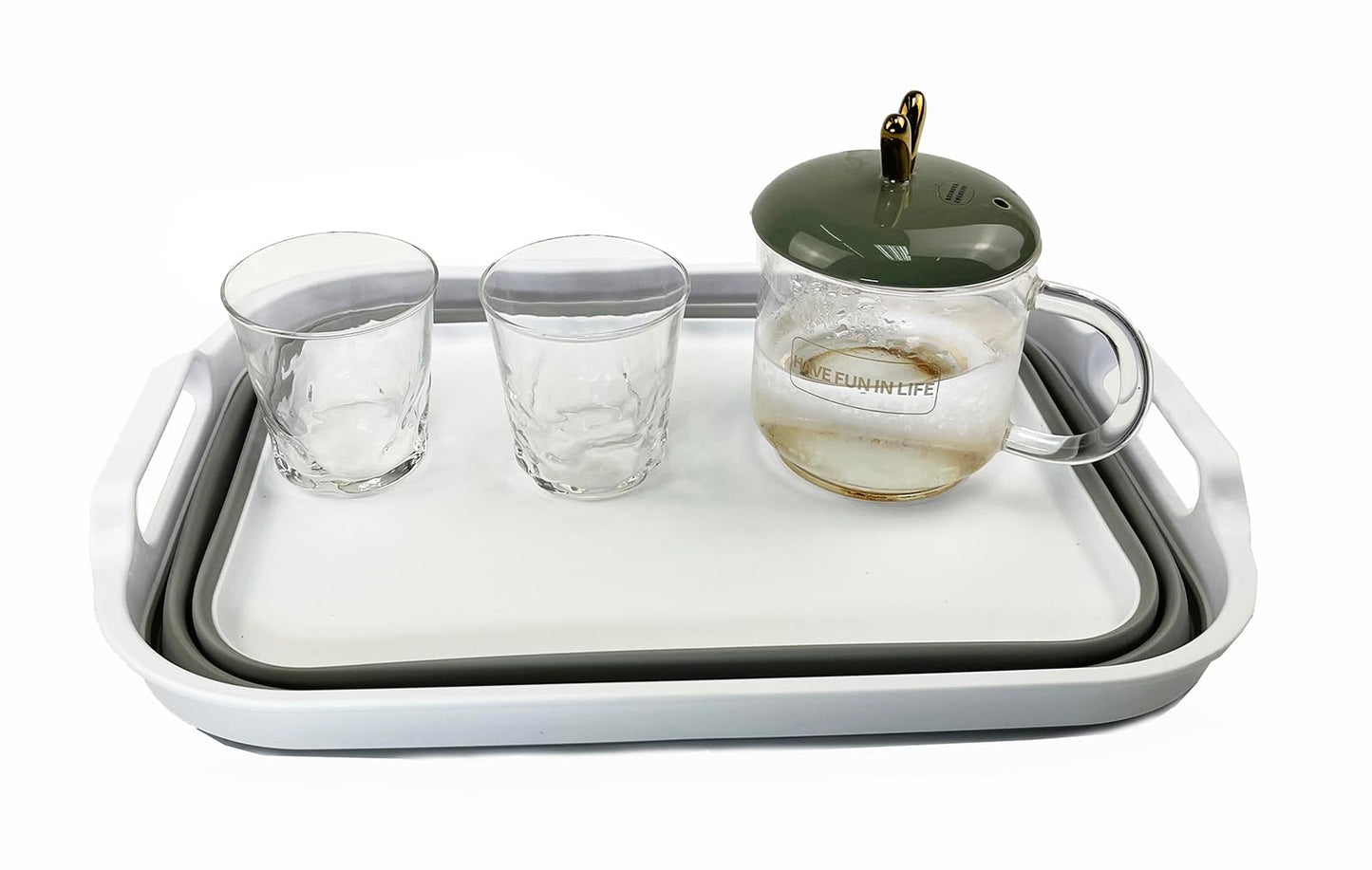 SAMMART Collapsible Tub - Foldable Dish Tub - Portable Washing Basin - Space Saving Plastic Washtub