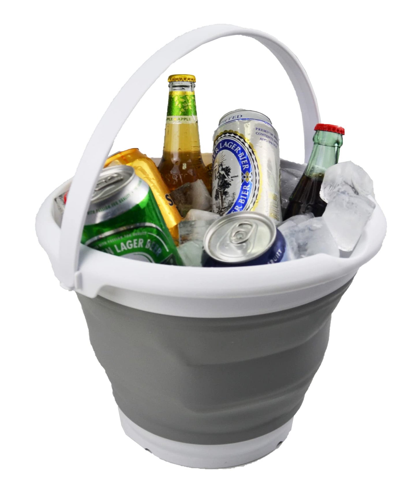 SAMMART 8.5L (2.2 Gallon) Collapsible Plastic Bucket - Foldable Round Tub - Portable Fishing Water Pail - Space Saving Outdoor Waterpot. Size 31cm Dia