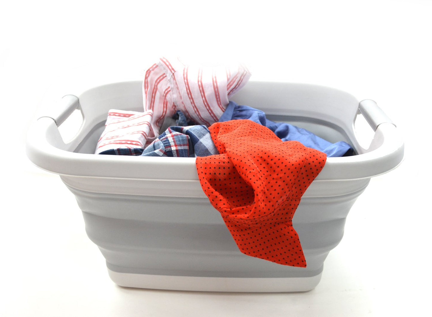 SAMMART 25L (6.6 gallon) Collapsible Laundry Basket/Tub - Foldable Storage Container/Organizer - Portable Washing Bin - Space Saving Hamper, Water capacity: 19L (5 gallon)