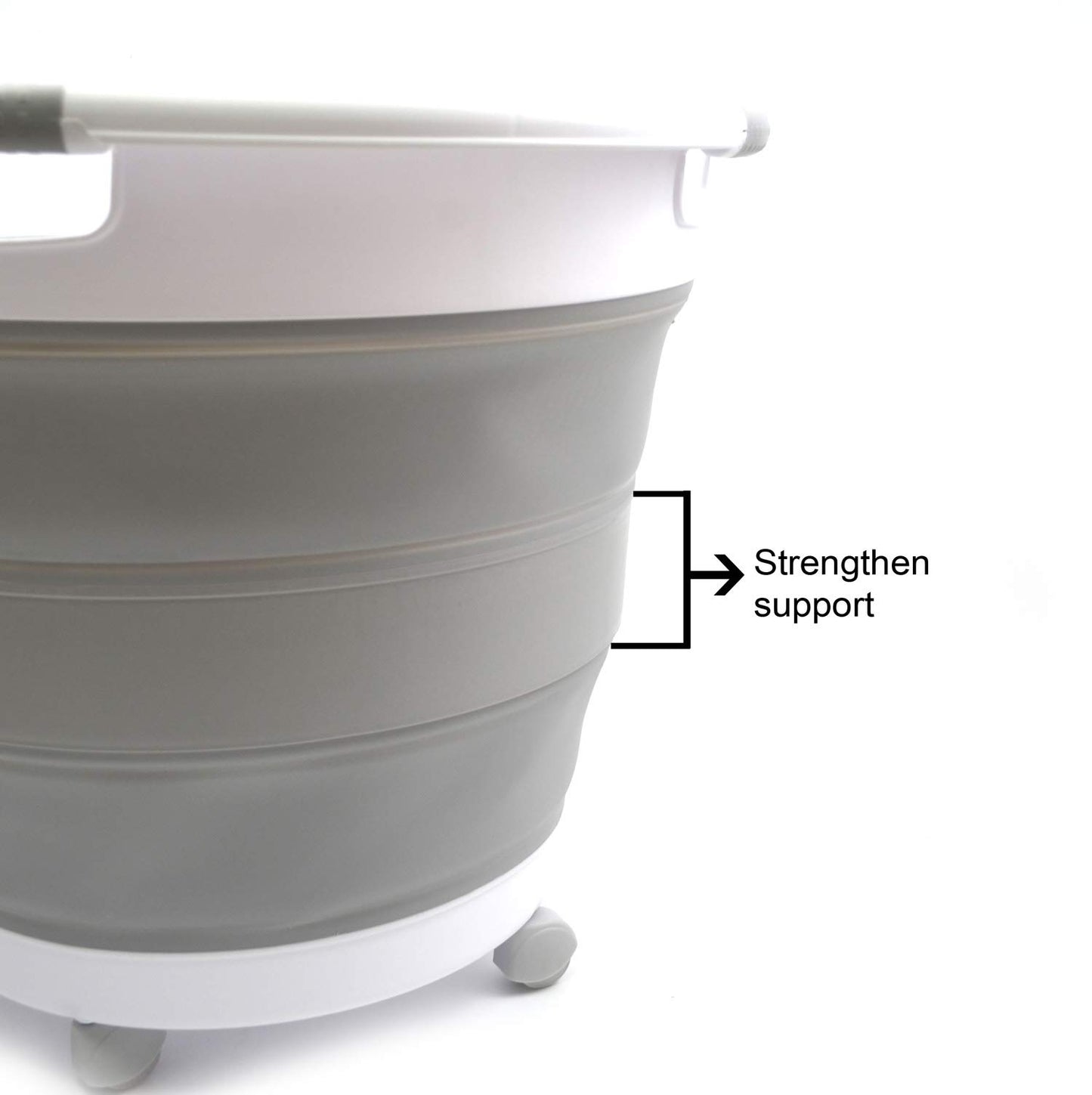 SAMMART Collapsible Laundry Basket with wheels - Foldable Pop Up Storage Container/Organizer with wheels - Portable Washing Tub - Space Saving Hamper/Basket with wheels