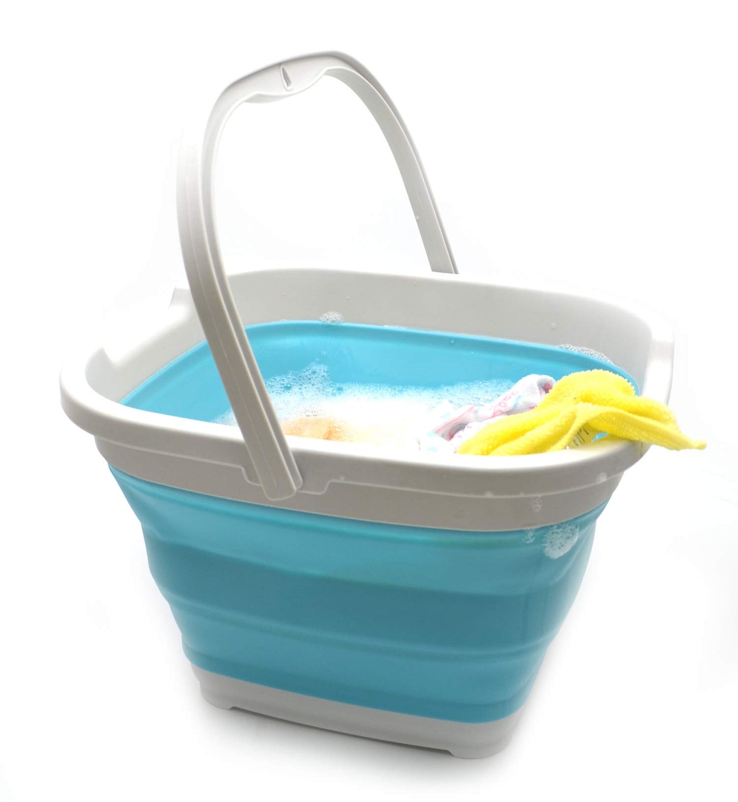 SAMMART 10L (2.6 Gallon) Collapsible Rectangular Handy Basket/Bucket