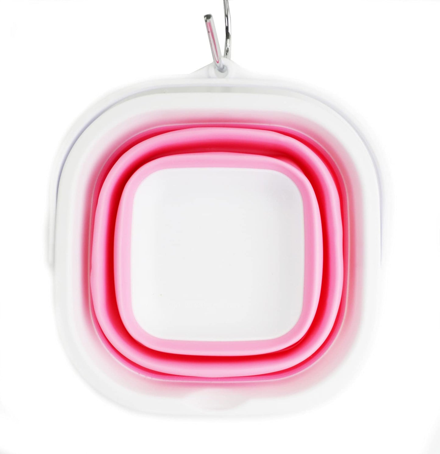 SAMMART 2.6L (0.68 Gallon) Super Mini Sqare Collapsible Plastic Bucket - Foldable Square Tub - Portable Fishing Water Pail - Space Saving Outdoor Waterpot