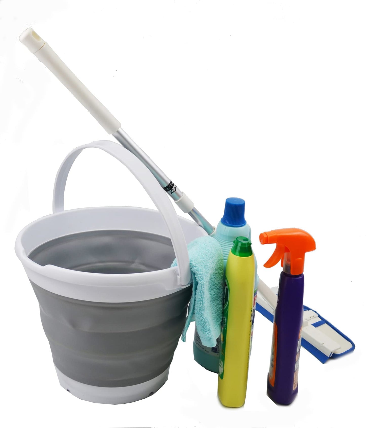 Collpasible Bucket (10L Collapsible Bucket (White/Grey))