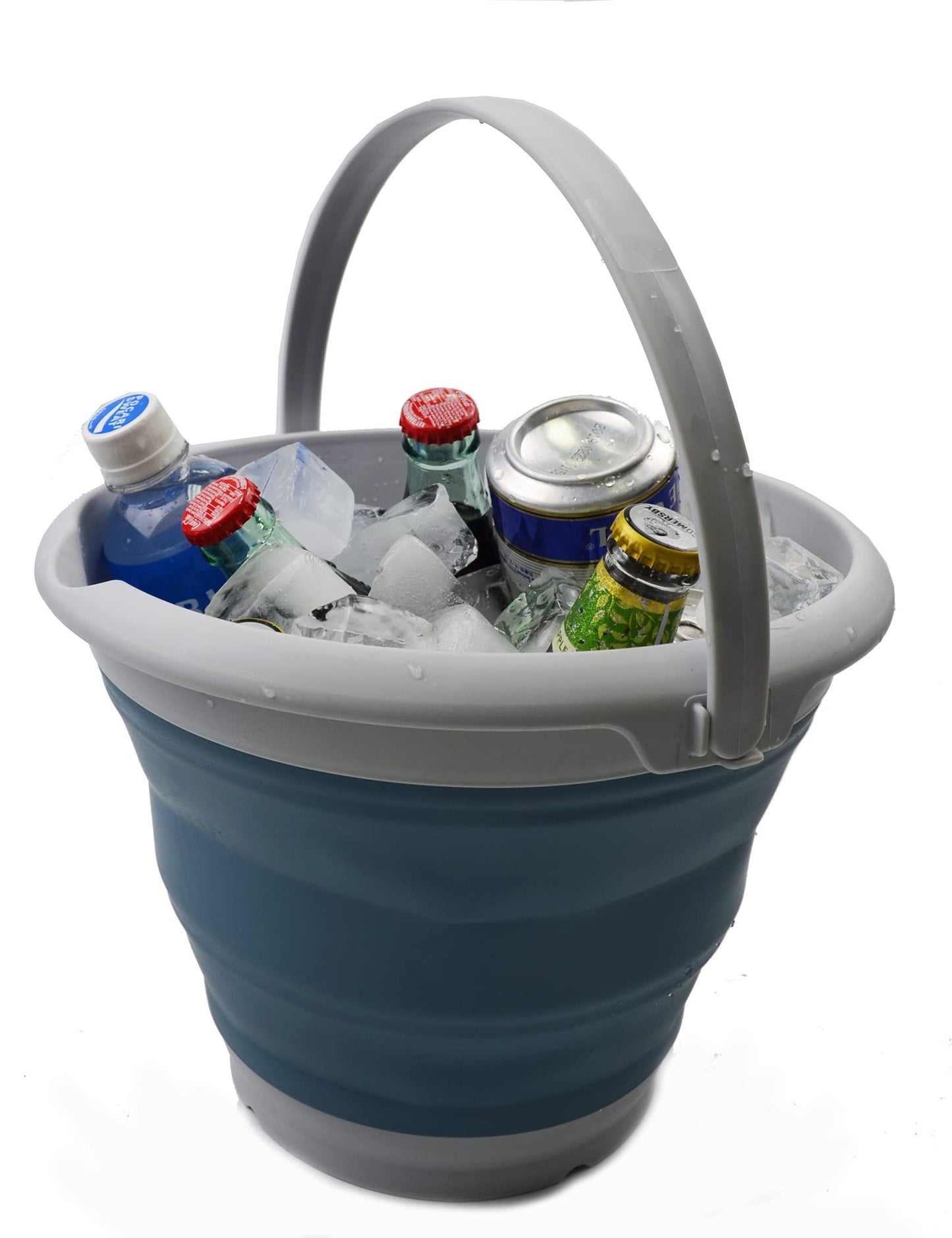 SAMMART 8.5L (2.2 Gallon) Collapsible Plastic Bucket - Foldable Round Tub - Portable Fishing Water Pail - Space Saving Outdoor Waterpot. Size 31cm Dia