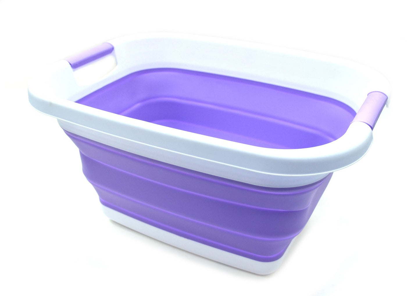 SAMMART 25L (6.6 gallon) Collapsible Laundry Basket/Tub - Foldable Storage Container/Organizer - Portable Washing Bin - Space Saving Hamper, Water capacity: 19L (5 gallon)