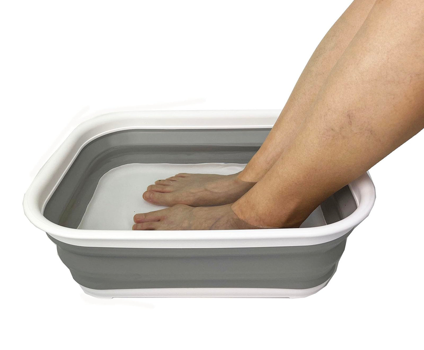 SAMMART 12L (3.17 Gallon) Collapsible Tub - Foldable Dish Tub - Portable Washing Basin - Space Saving Plastic Washtub