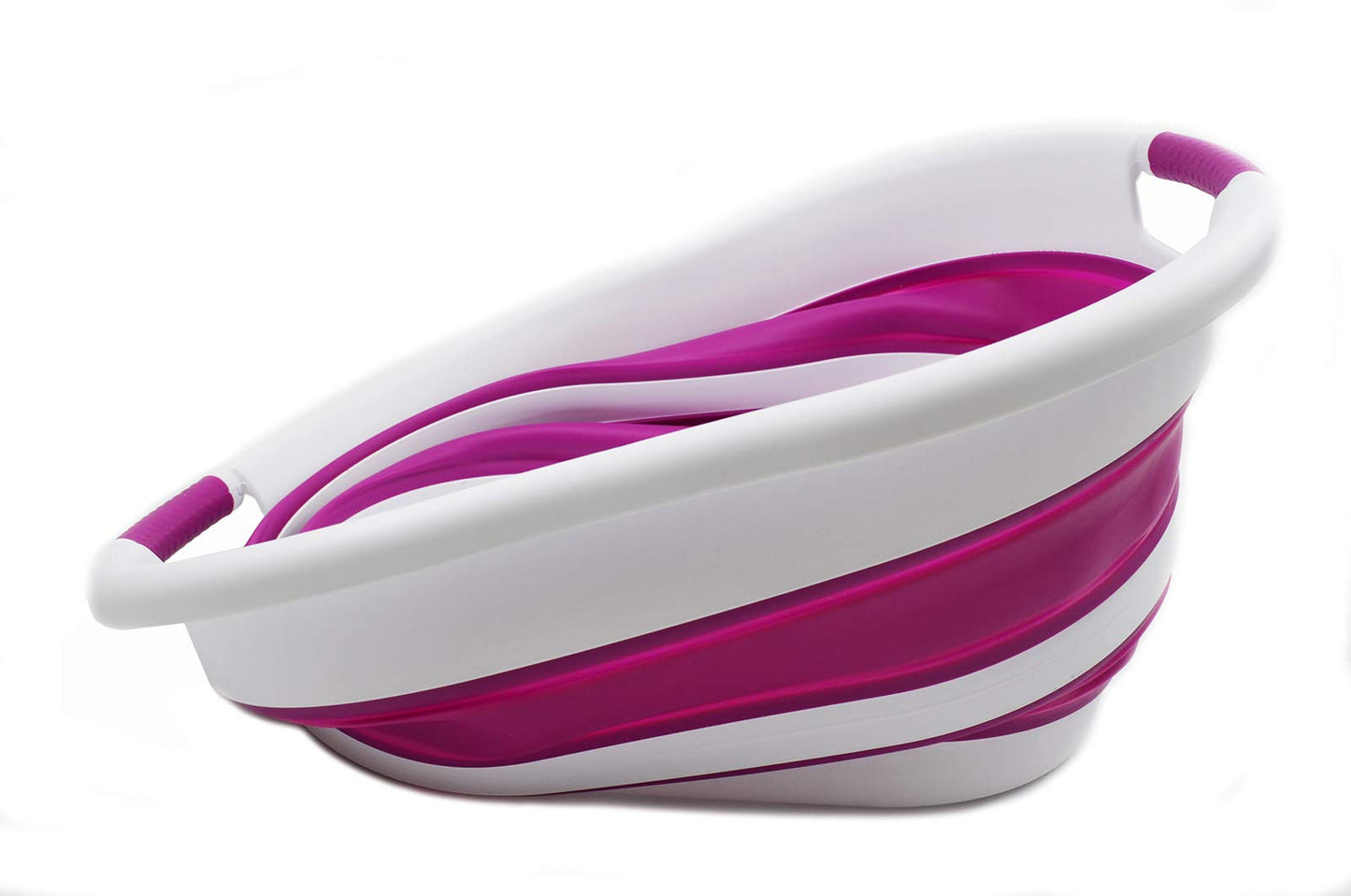 SAMMART 36L (9.5 gallon) Collapsible Plastic Laundry Basket - Oval Tub/Basket - Foldable Storage Container/Organizer - Portable Washing Tub - Space Saving Laundry Hamper, Water Capacity: 28L (7.4 gallon)