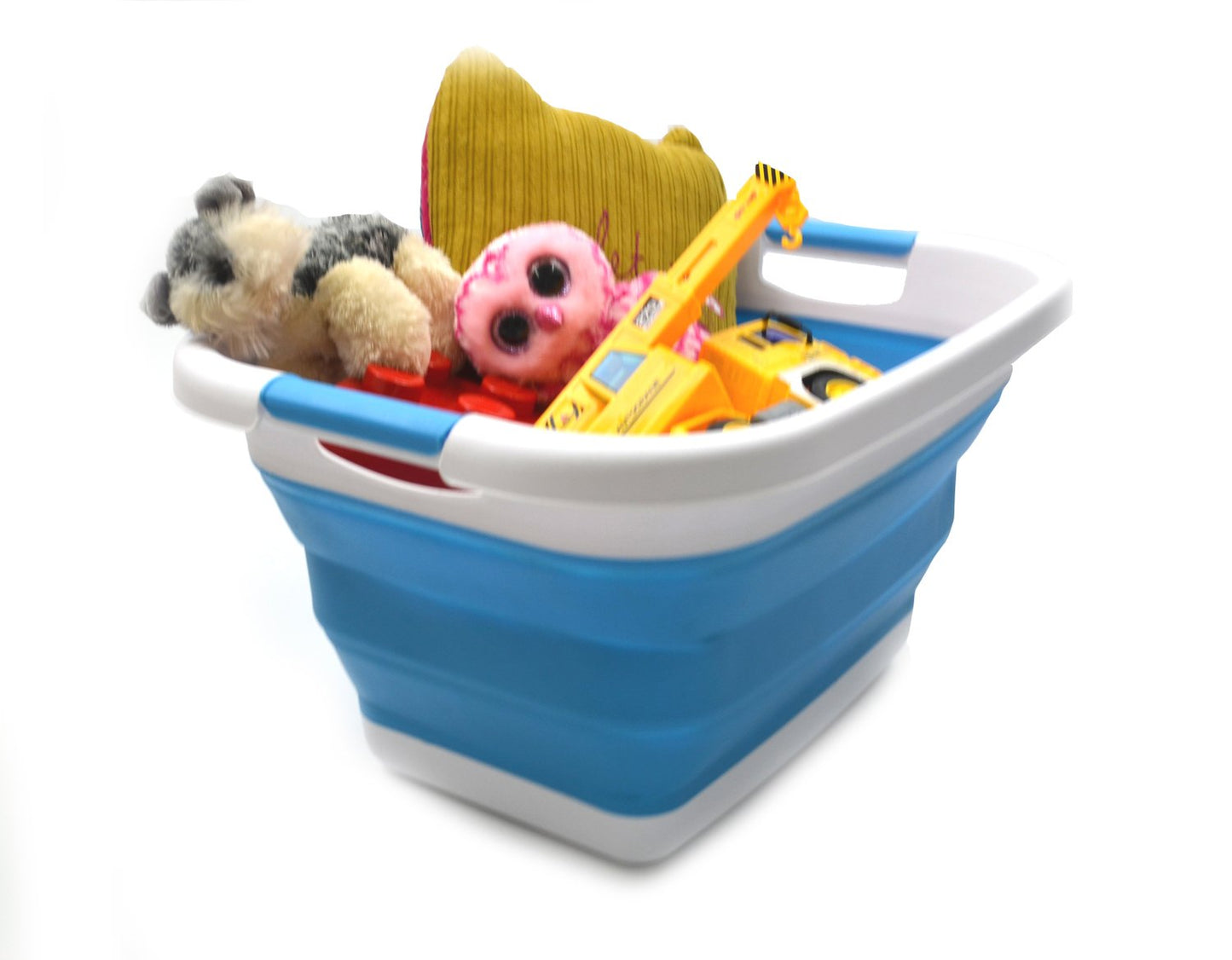 SAMMART 25L (6.6 gallon) Collapsible Laundry Basket/Tub - Foldable Storage Container/Organizer - Portable Washing Bin - Space Saving Hamper, Water capacity: 19L (5 gallon)