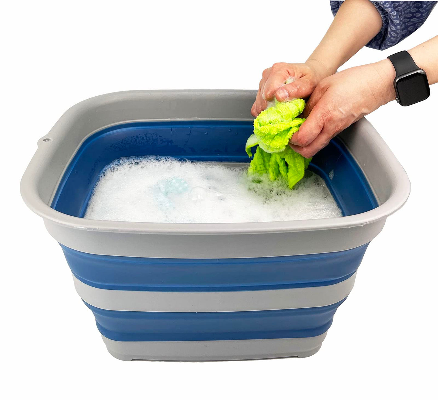 Collpasible Item (15L Collapsible Rectangular Tub (Grey/Mist Blue))