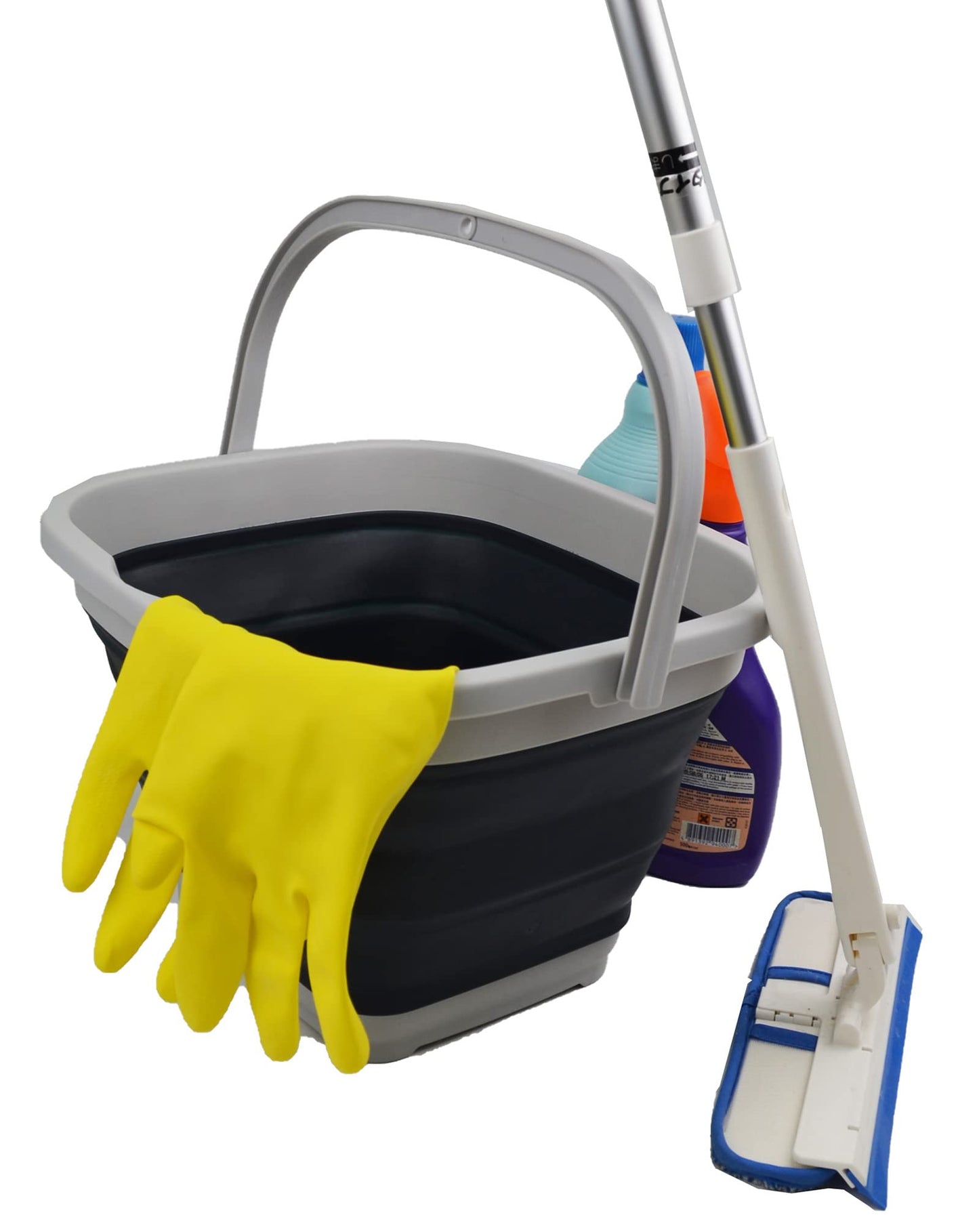 SAMMART 10L (2.6 Gallon) Collapsible Rectangular Handy Basket/Bucket