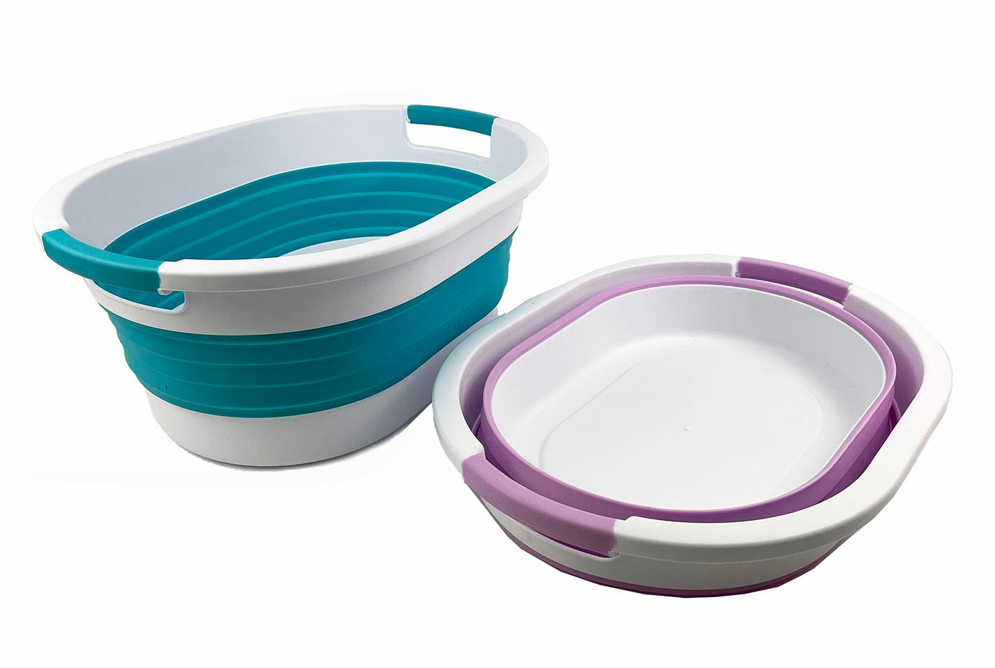 SAMMART 23L (6 gallon) Collapsible Plastic Laundry Basket - Foldable Pop Up Storage Container/Organizer - Portable Washing Tub - Space Saving Hamper/Basket