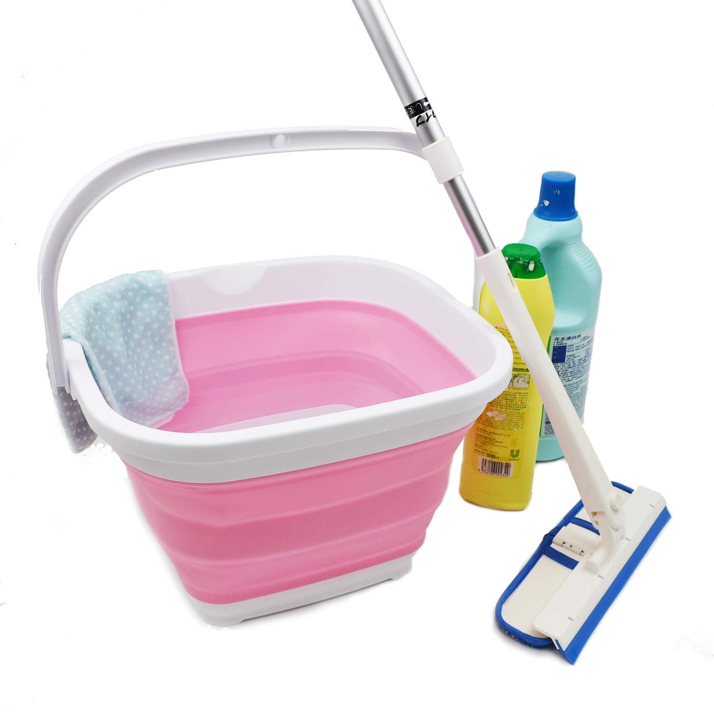 SAMMART 10L (2.6 Gallon) Collapsible Rectangular Handy Basket/Bucket