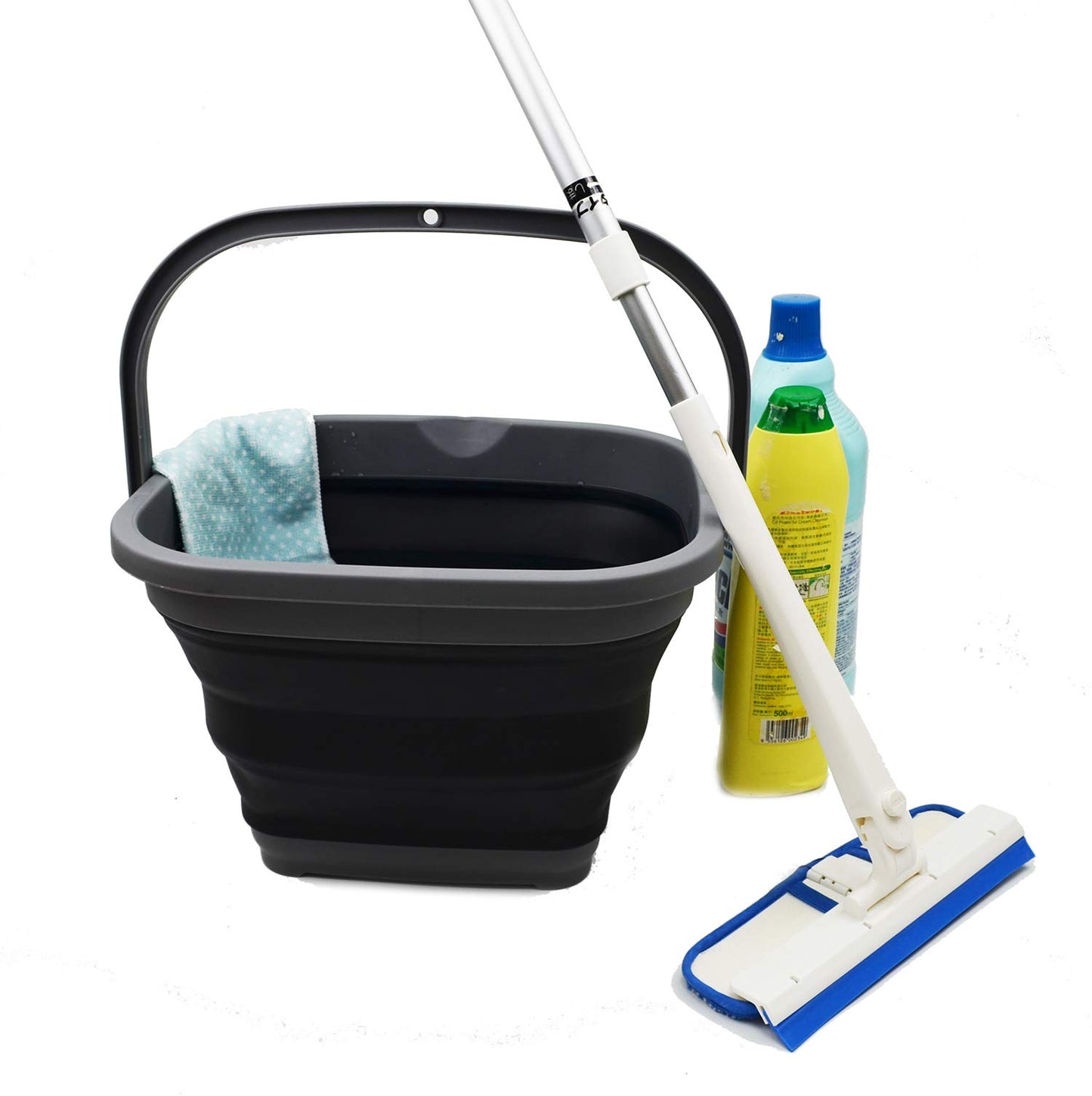 SAMMART 10L (2.6 Gallon) Collapsible Rectangular Handy Basket/Bucket