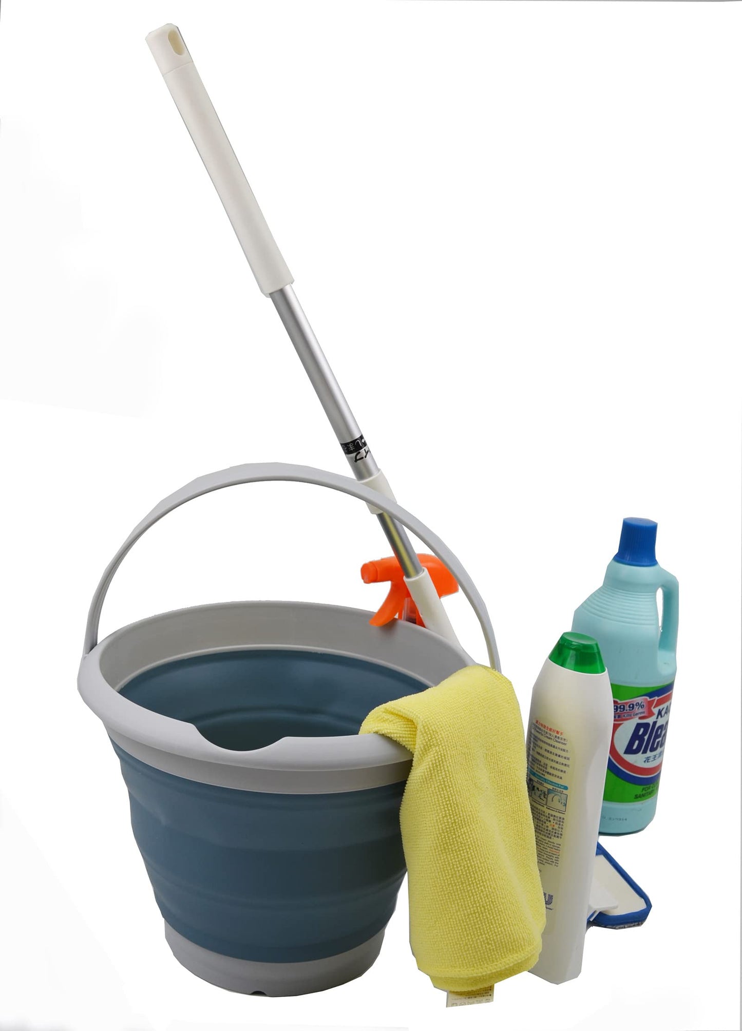 SAMMART 8.5L (2.2 Gallon) Collapsible Plastic Bucket - Foldable Round Tub - Portable Fishing Water Pail - Space Saving Outdoor Waterpot. Size 31cm Dia