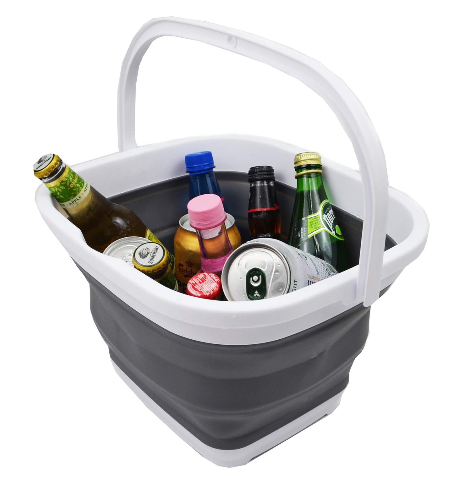 SAMMART 10L (2.6 Gallon) Collapsible Rectangular Handy Basket/Bucket