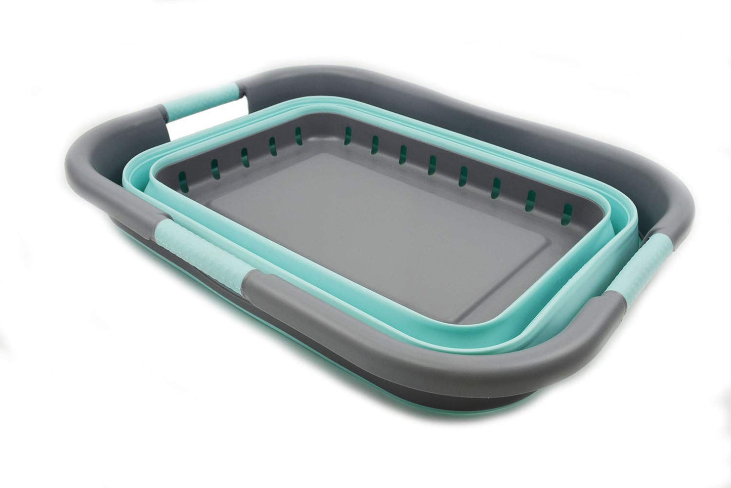 SAMMART 41L (10.8 gallon) Collapsible Plastic Laundry Basket - Foldable Pop Up Storage Container/Organizer - Portable Washing Tub - Space Saving Hamper/Basket