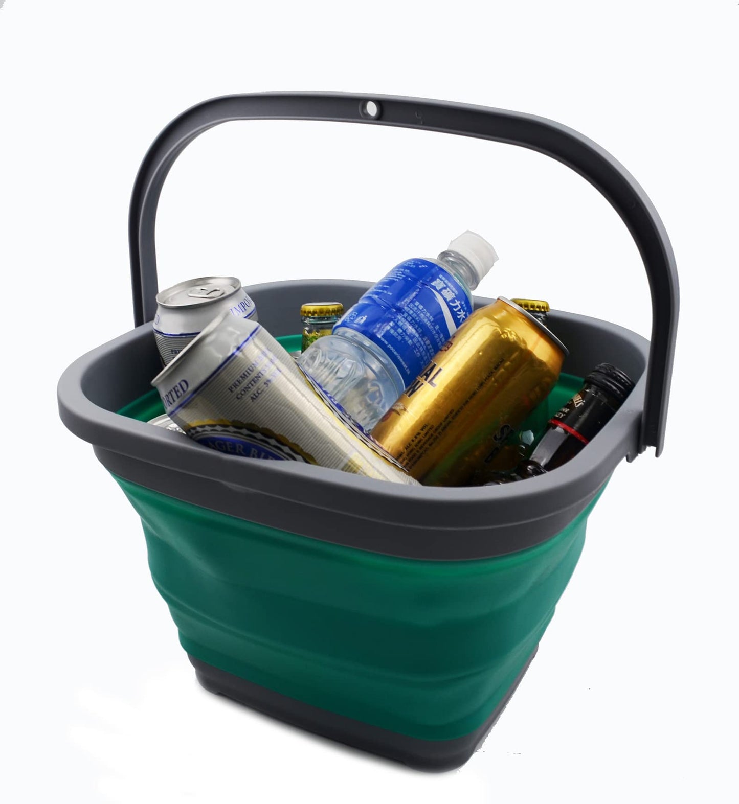 SAMMART 10L (2.6 Gallon) Collapsible Rectangular Handy Basket/Bucket